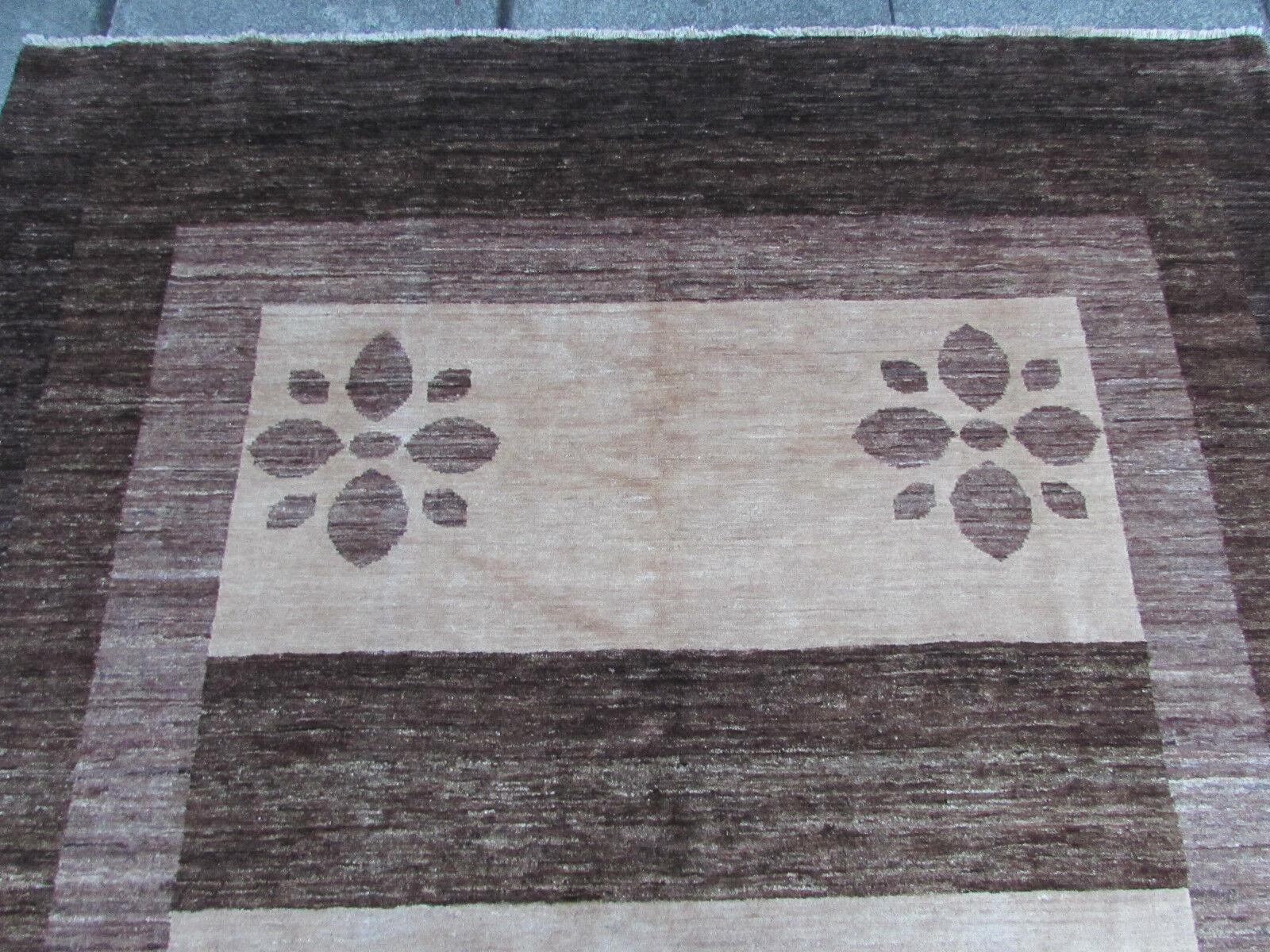 Handgefertigter Gabbeh-Teppich im persischen Stil 6,2' x 8,7', 1970er Jahre - 1Q65 im Angebot 4