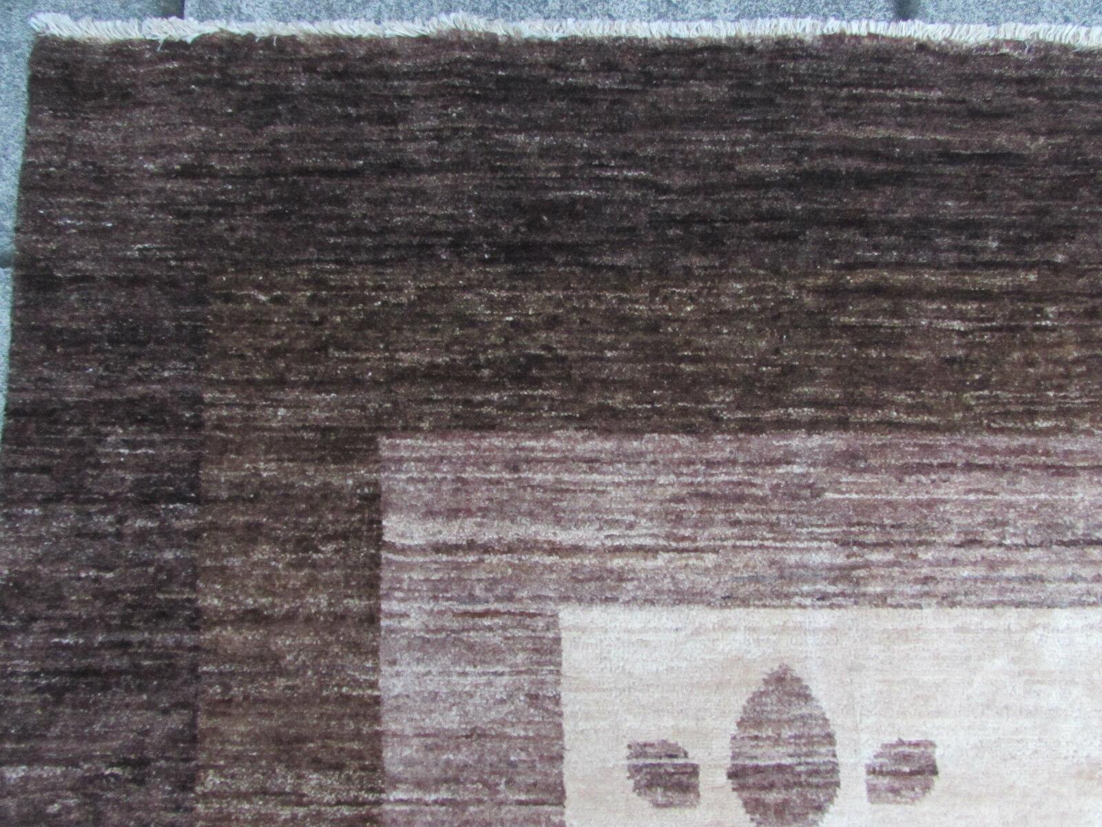 Handgefertigter Gabbeh-Teppich im persischen Stil 6,2' x 8,7', 1970er Jahre - 1Q65 im Angebot 1