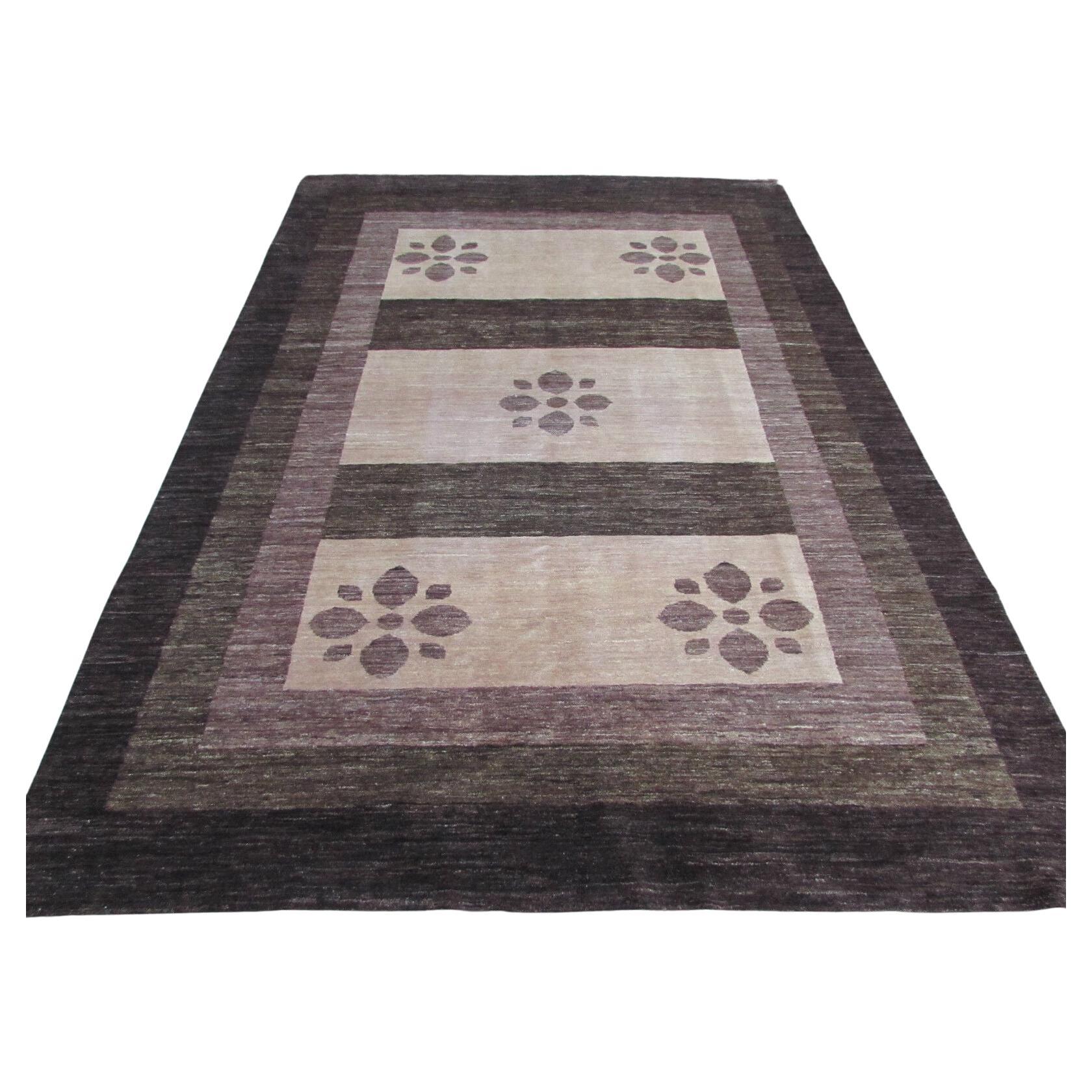 Handgefertigter Gabbeh-Teppich im persischen Stil 6,2' x 8,7', 1970er Jahre - 1Q65 im Angebot