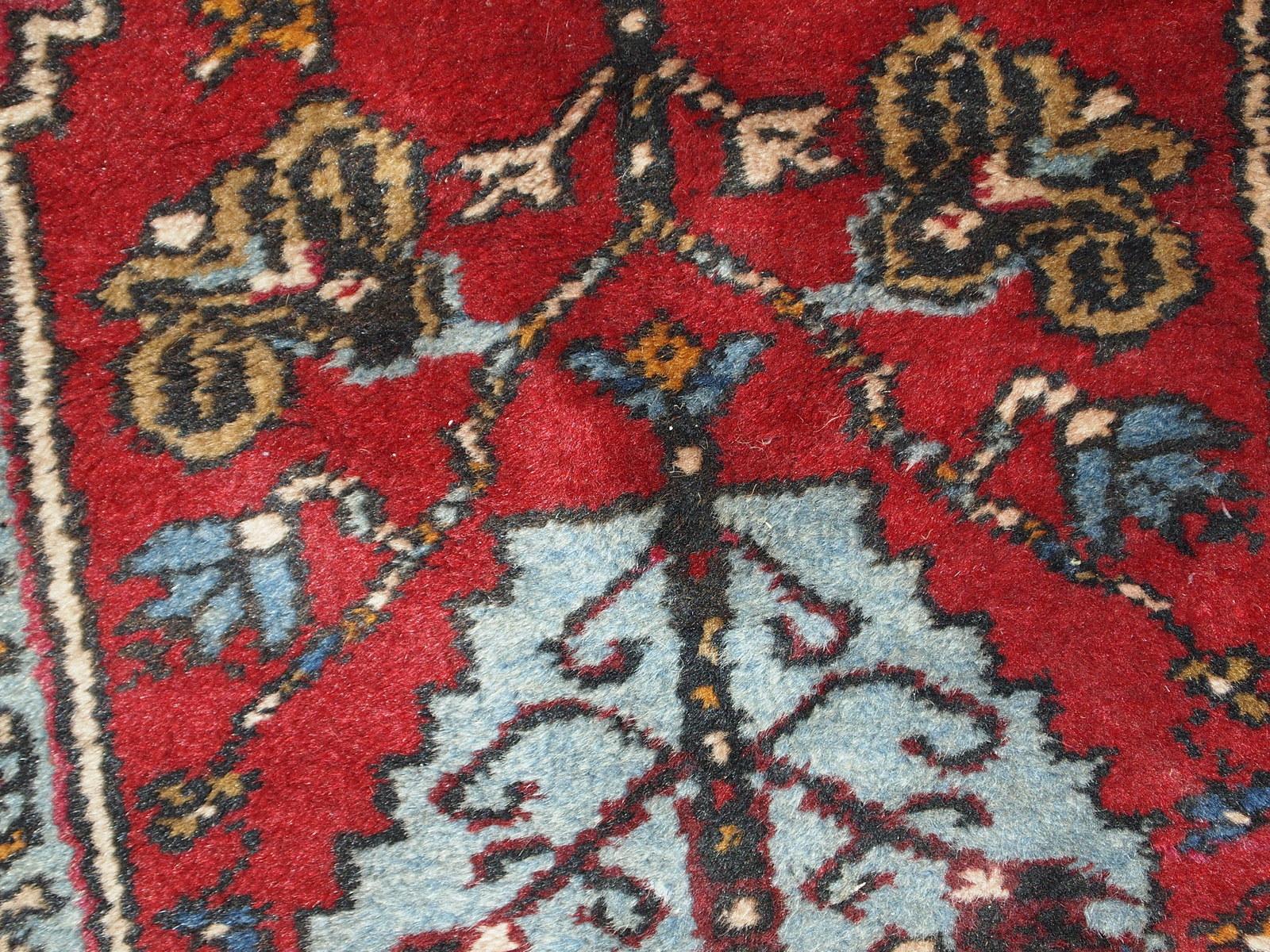Wool Handmade Vintage Prayer Turkish Konya Rug, 1950s, 1C528