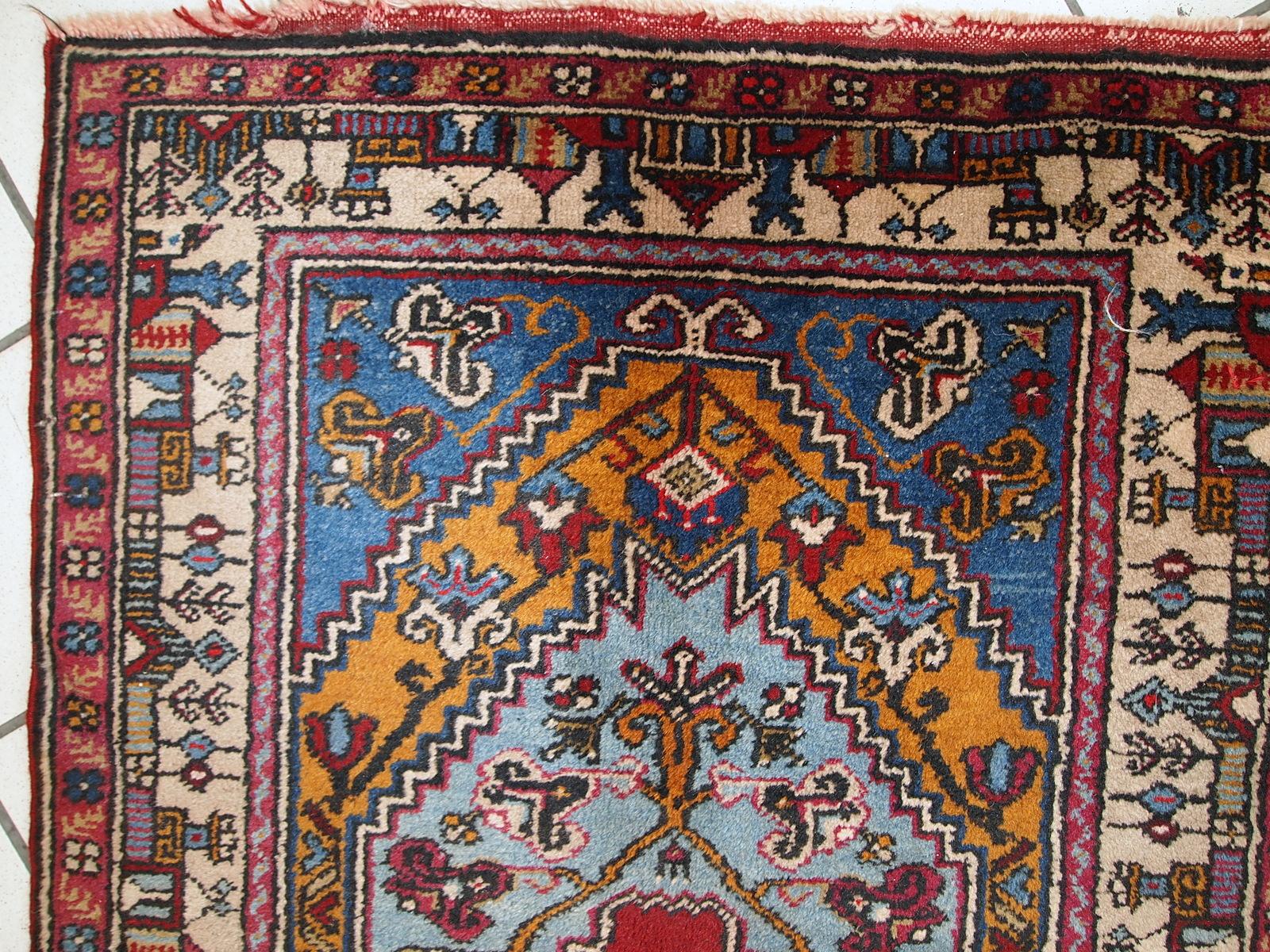 Handmade Vintage Prayer Turkish Konya Rug, 1950s, 1C528 2