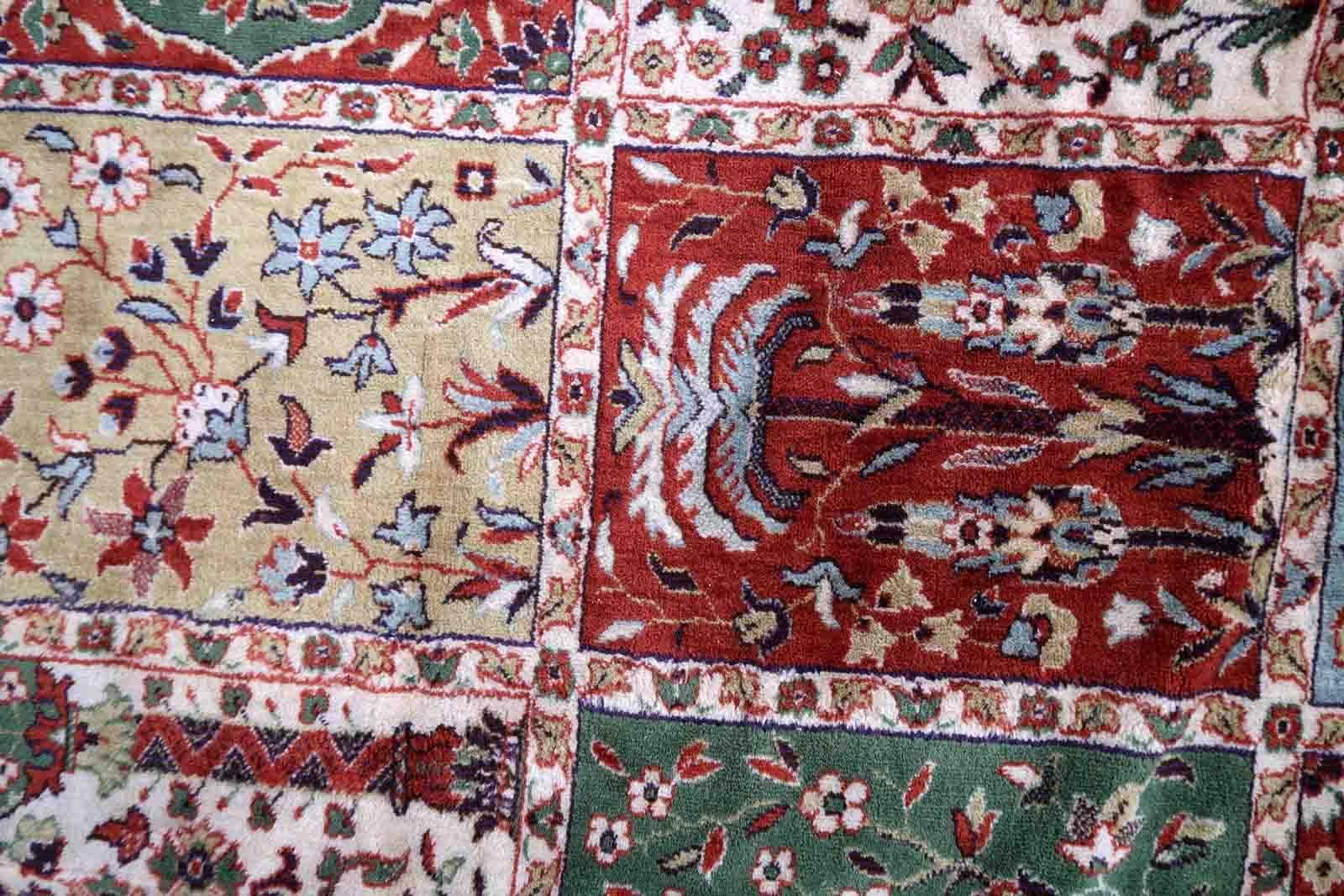 Handmade Vintage Qum Style Rug, 1970s, 1c927 For Sale 3