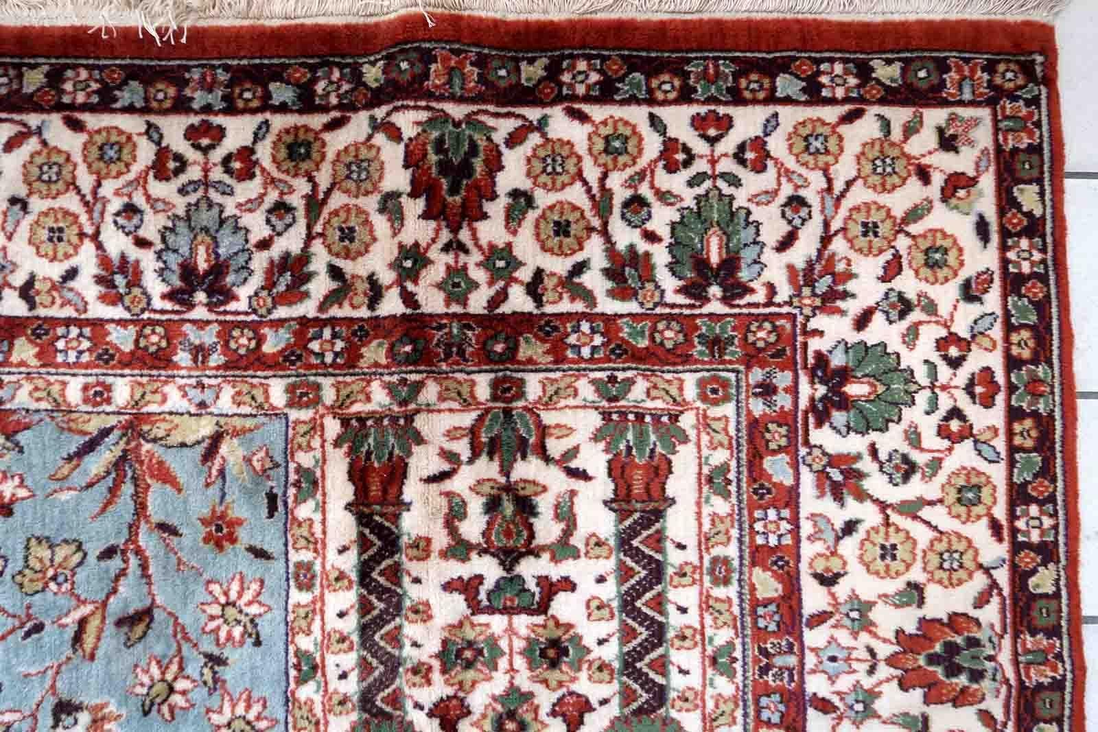 Handmade Vintage Qum Style Rug, 1970s, 1c927 For Sale 5