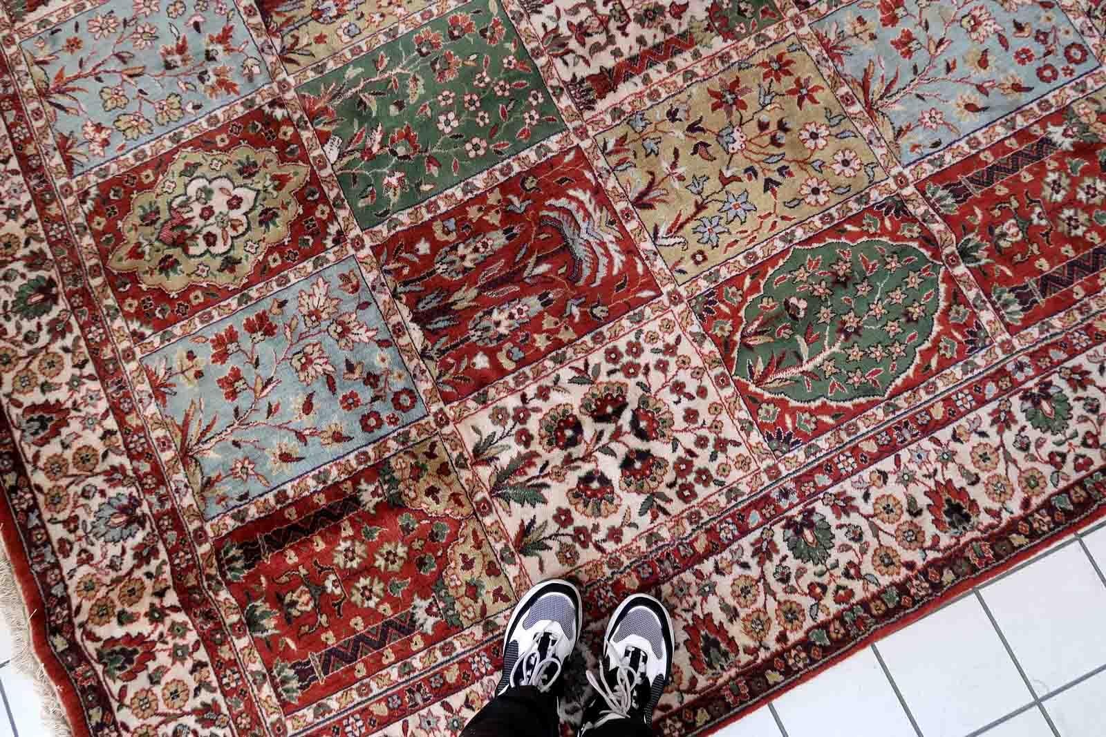Machine-Made Handmade Vintage Qum Style Rug, 1970s, 1c927 For Sale