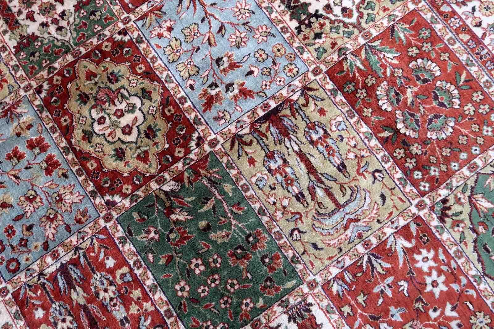 20th Century Handmade Vintage Qum Style Rug, 1970s, 1c927 For Sale