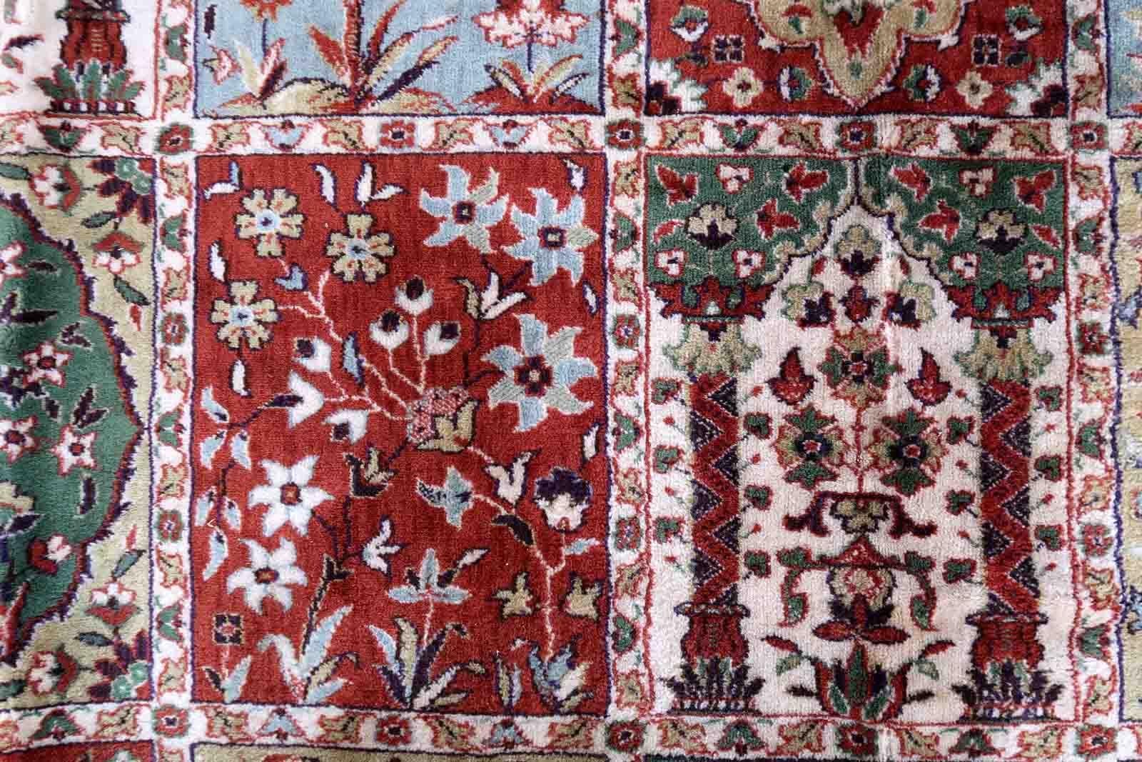 Handmade Vintage Qum Style Rug, 1970s, 1c927 For Sale 2