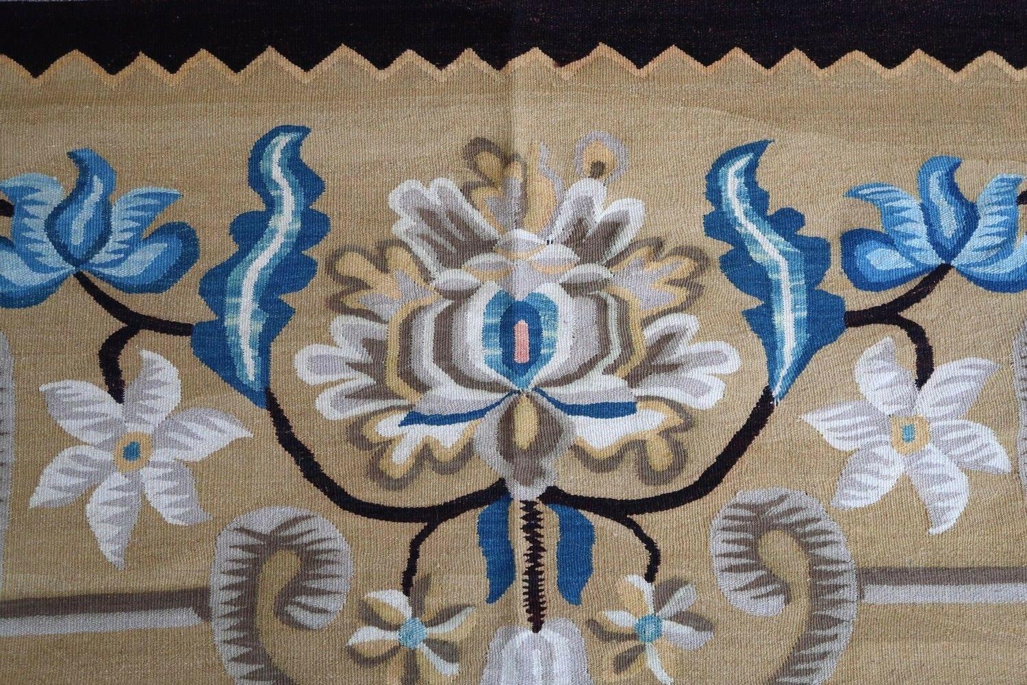 Wool Handmade Vintage Romanian Bessarabian Kilim, 1950s, 1P12