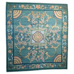 Handmade Vintage Romanian Bessarabian Kilim Rug 6.7' x 7.2' 1950s - 1M06