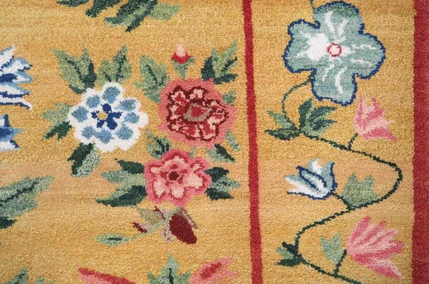 Handgefertigter rumänischer bessarabischer Vintage-Teppich, 1950er Jahre, 1P105 (Mitte des 20. Jahrhunderts) im Angebot