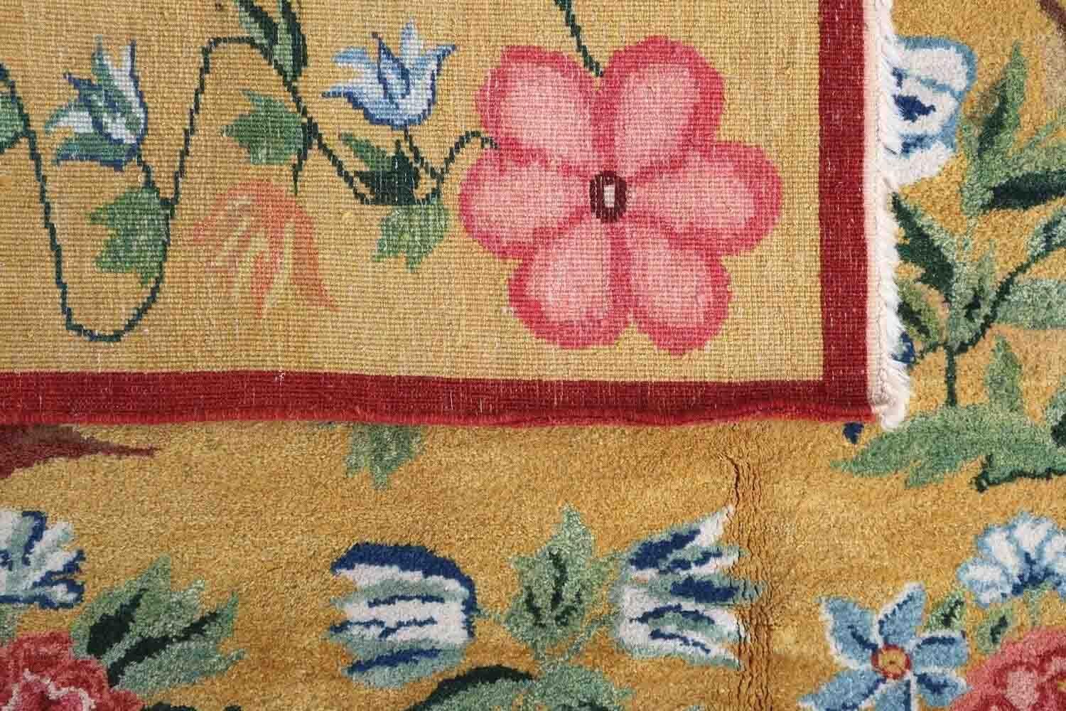 Handgefertigter rumänischer bessarabischer Vintage-Teppich, 1950er Jahre, 1P105 (Wolle) im Angebot