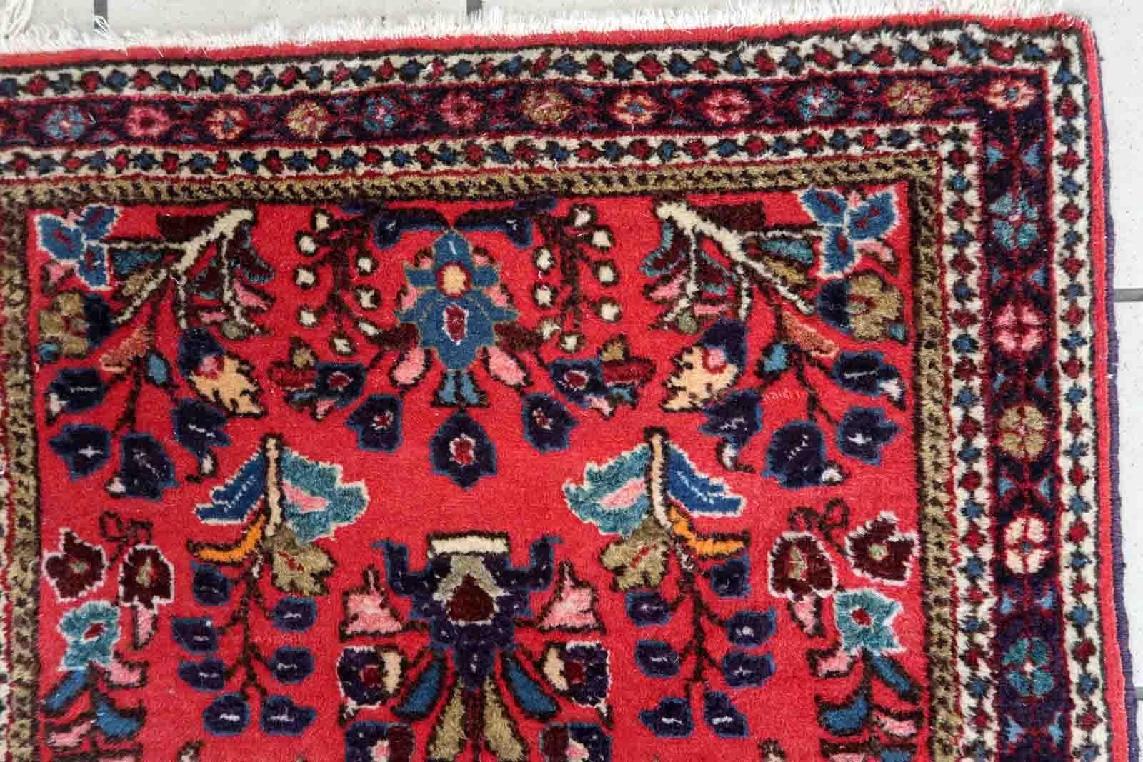 Handgefertigter Vintage-Teppich im Sarouk-Stil, 1970er Jahre, 1C998 im Angebot 2