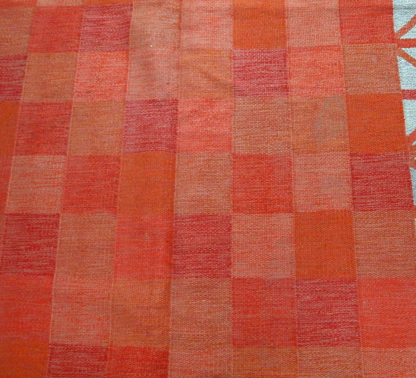 20th Century Handmade Vintage Scandinavian Flat-Weave Kilim, 1950s, 1B594