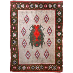 Handmade Vintage Scandinavian Pile Rug, 1950s, 1B599