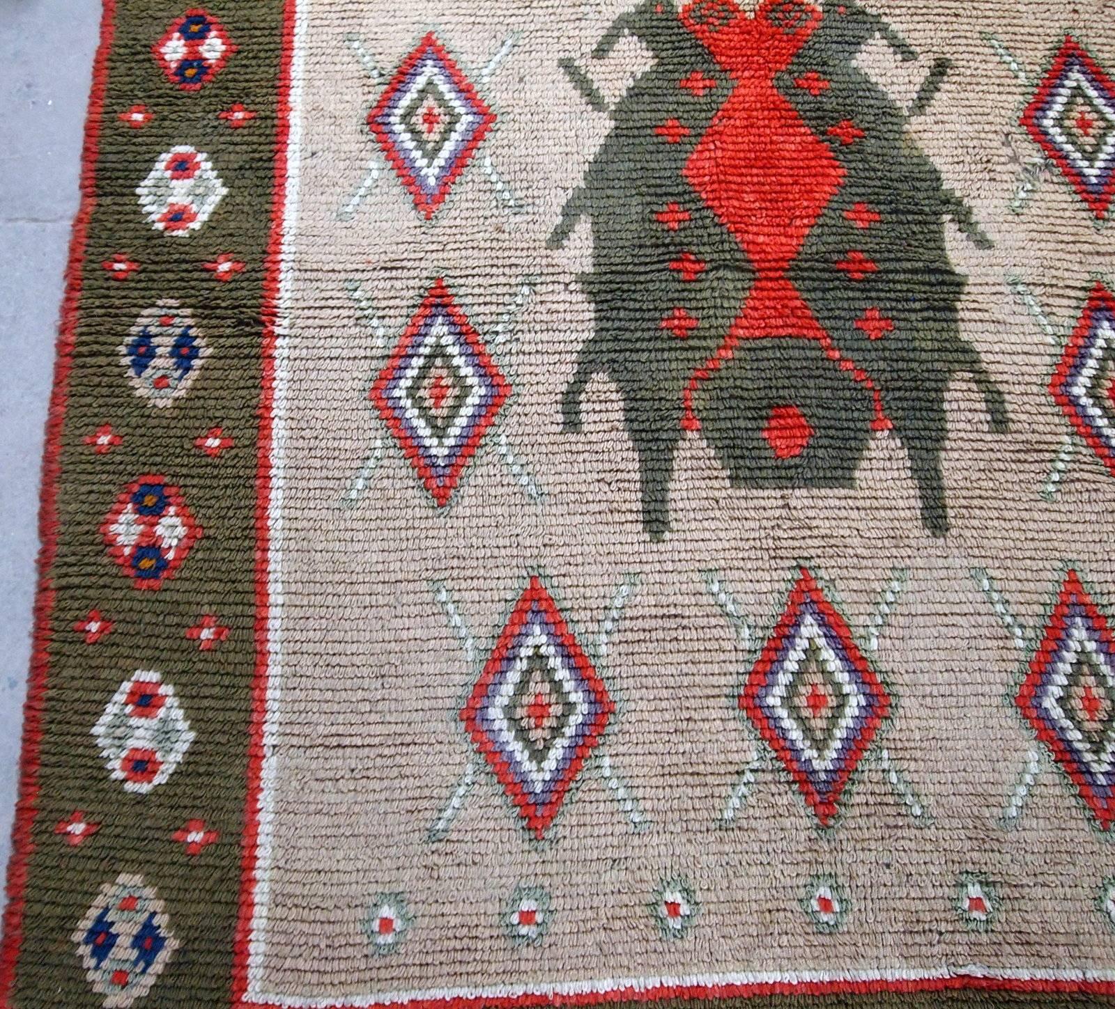 Handmade Vintage Scandinavian Pile Rug, 1950s, 1B599 2