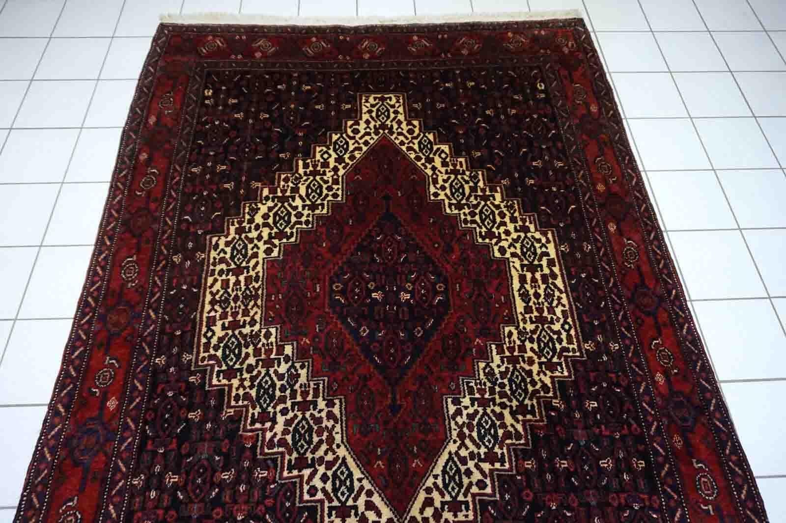 Late 20th Century Handmade Vintage Senneh Style Rug, 1970s, 1D26 For Sale