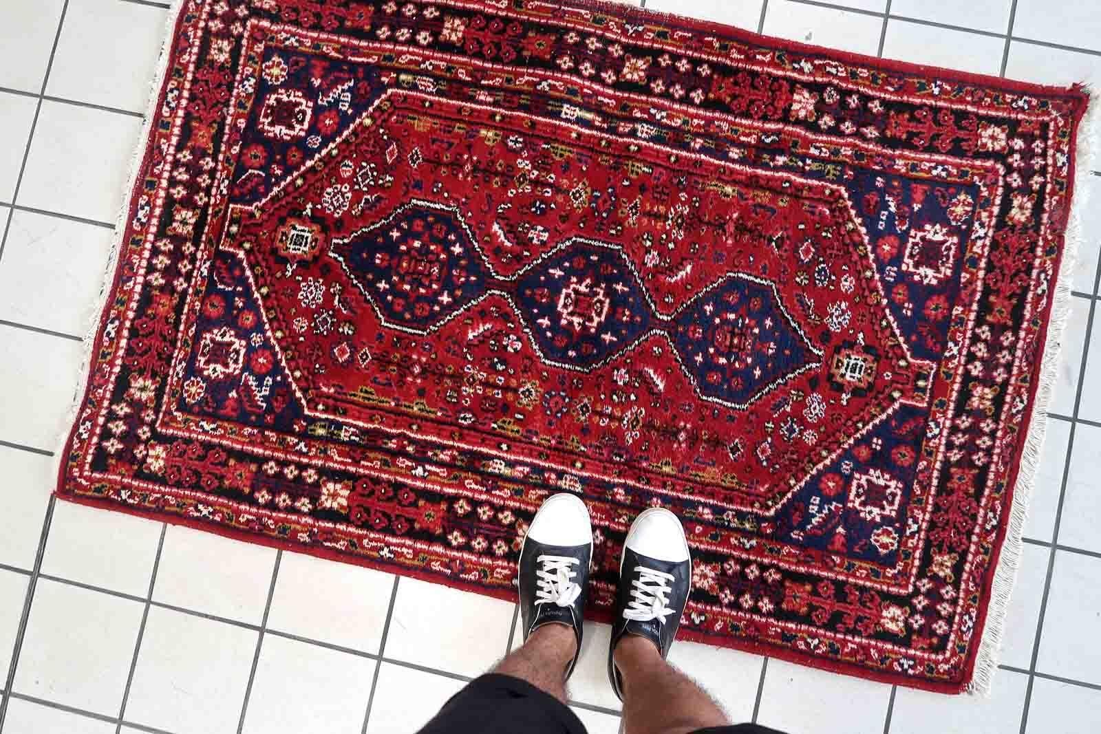 Handgefertigter Vintage-Teppich im Shiraz-Stil, 1970er Jahre, 1C1018 (Handgeknüpft) im Angebot