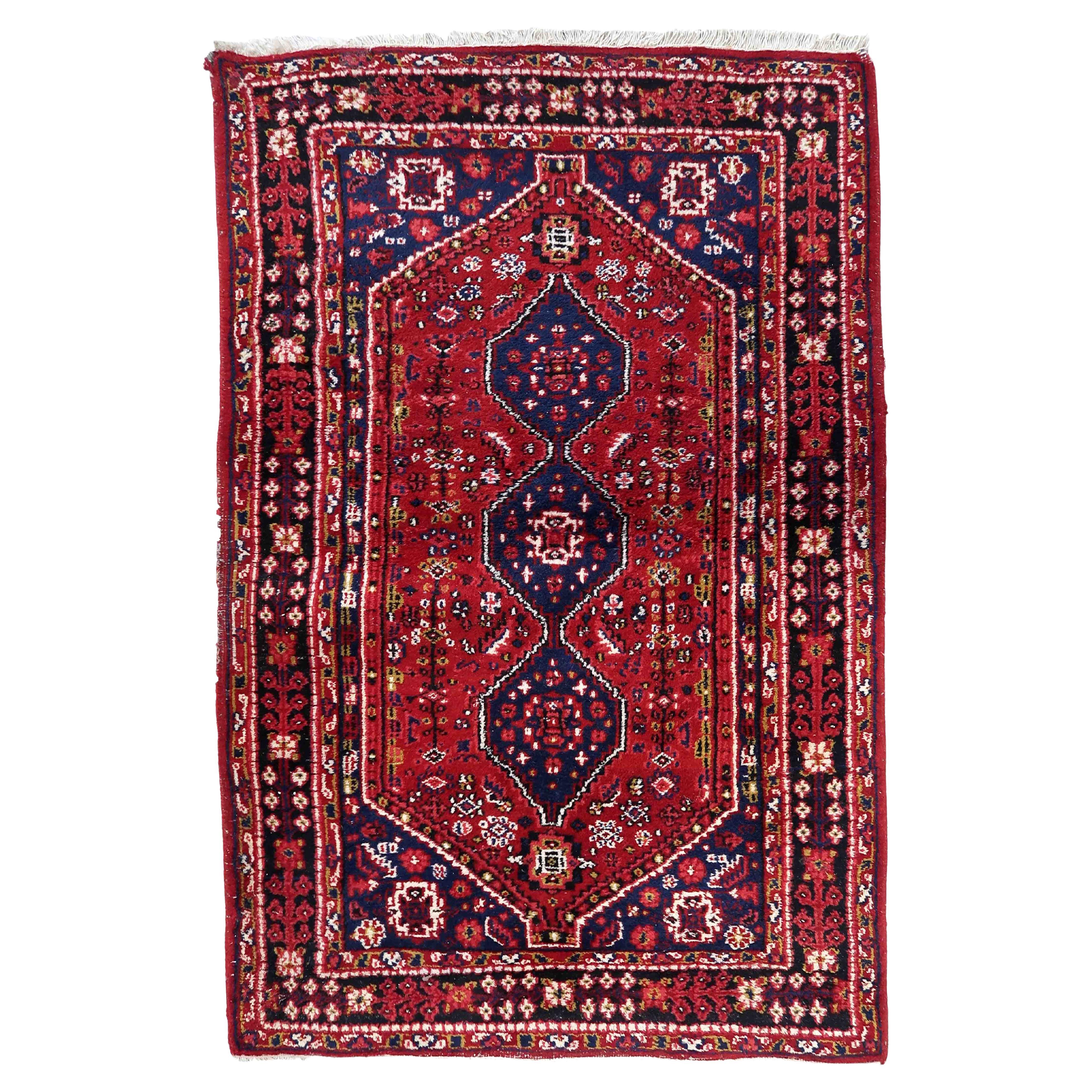 Handgefertigter Vintage-Teppich im Shiraz-Stil, 1970er Jahre, 1C1018 im Angebot