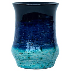 Handmade Vintage Small Ceramic Glazed Vase from Sweden Midcentury