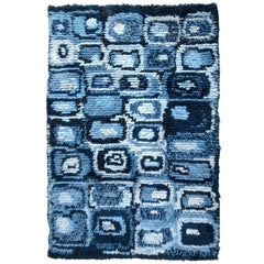Handmade Vintage Swedish Rya Rug, 1950s, 1B597