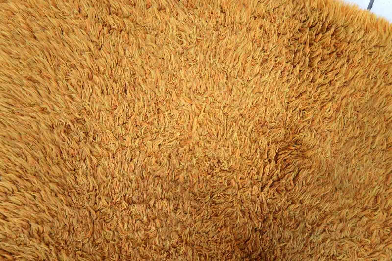 Handmade Vintage Swedish Shag Rug, 1960s, 1C844 4
