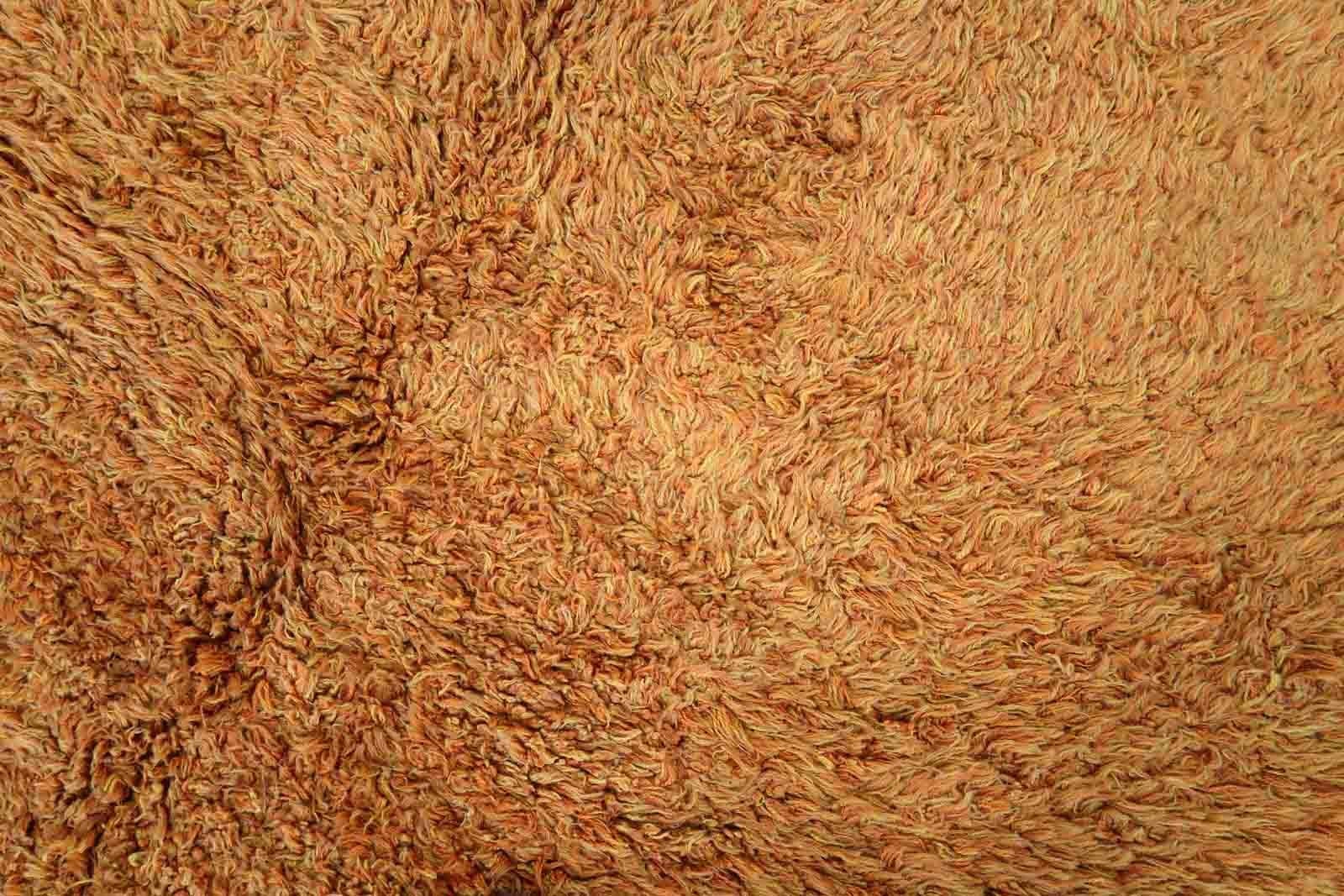 Handmade Vintage Swedish Shag Rug, 1960s, 1C844 2