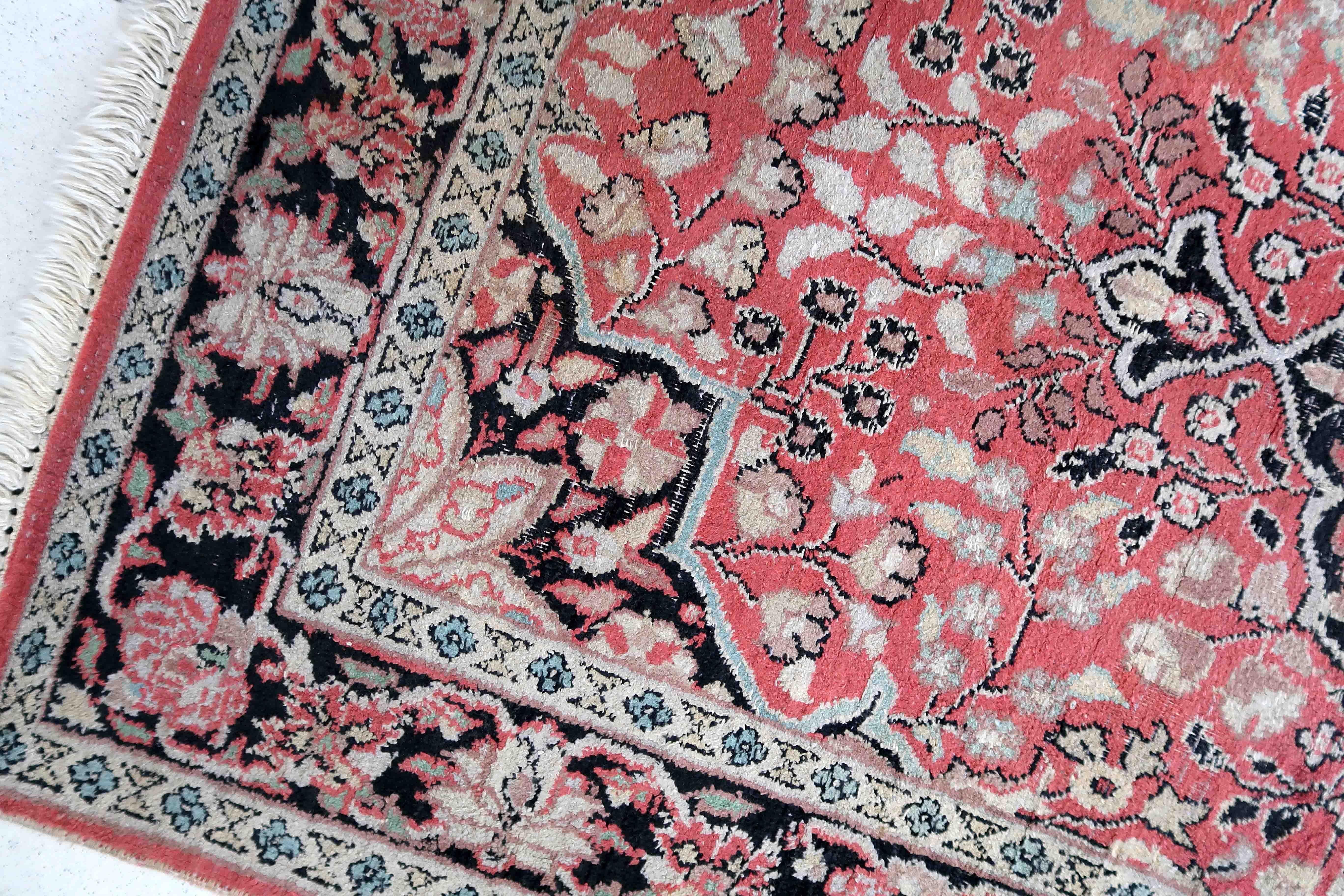 Handgefertigter Vintage-Tabriz-Kaschmir-Teppich, 1960er Jahre, 1C932 (Mitte des 20. Jahrhunderts) im Angebot