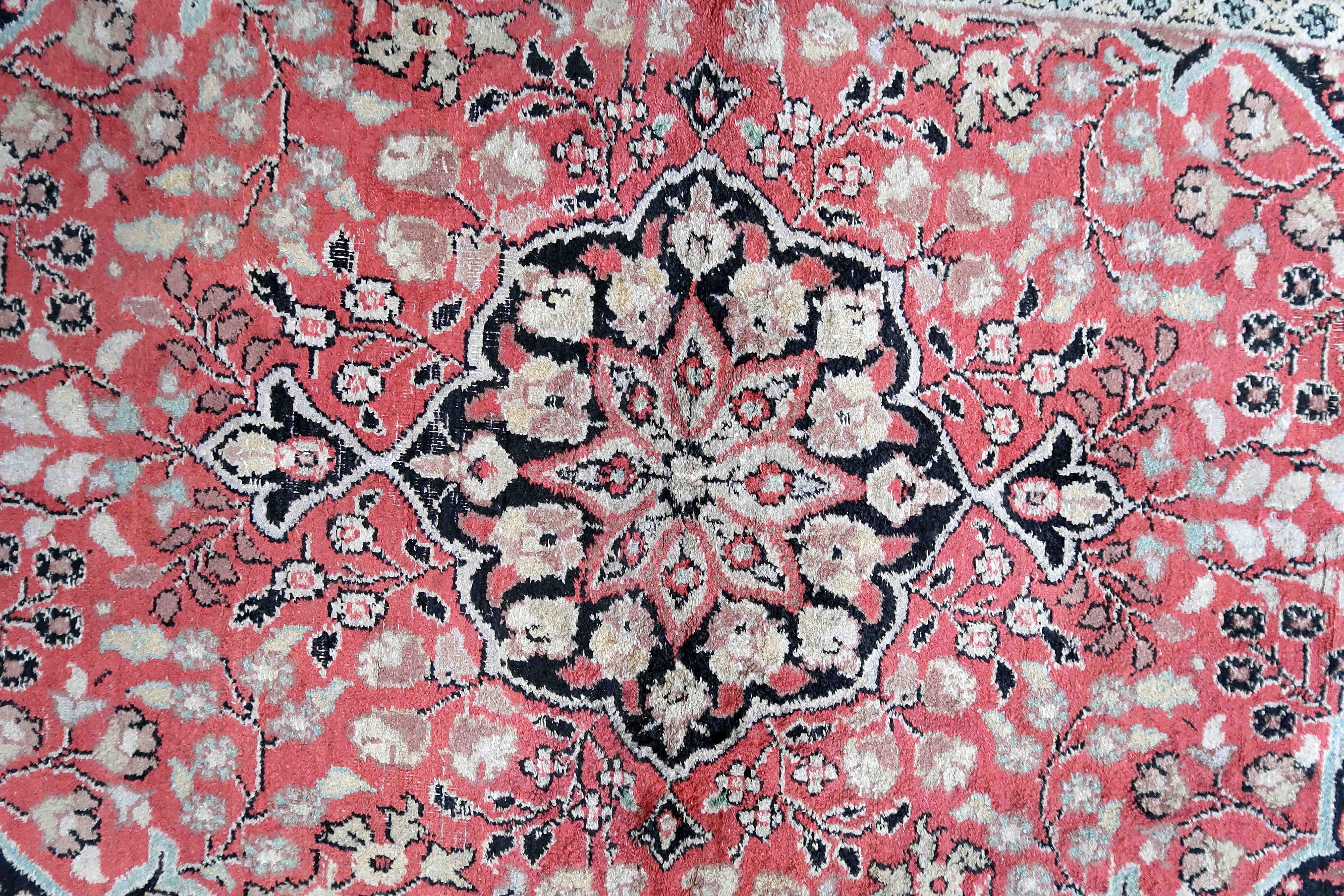 Handgefertigter Vintage-Tabriz-Kaschmir-Teppich, 1960er Jahre, 1C932 im Angebot 1
