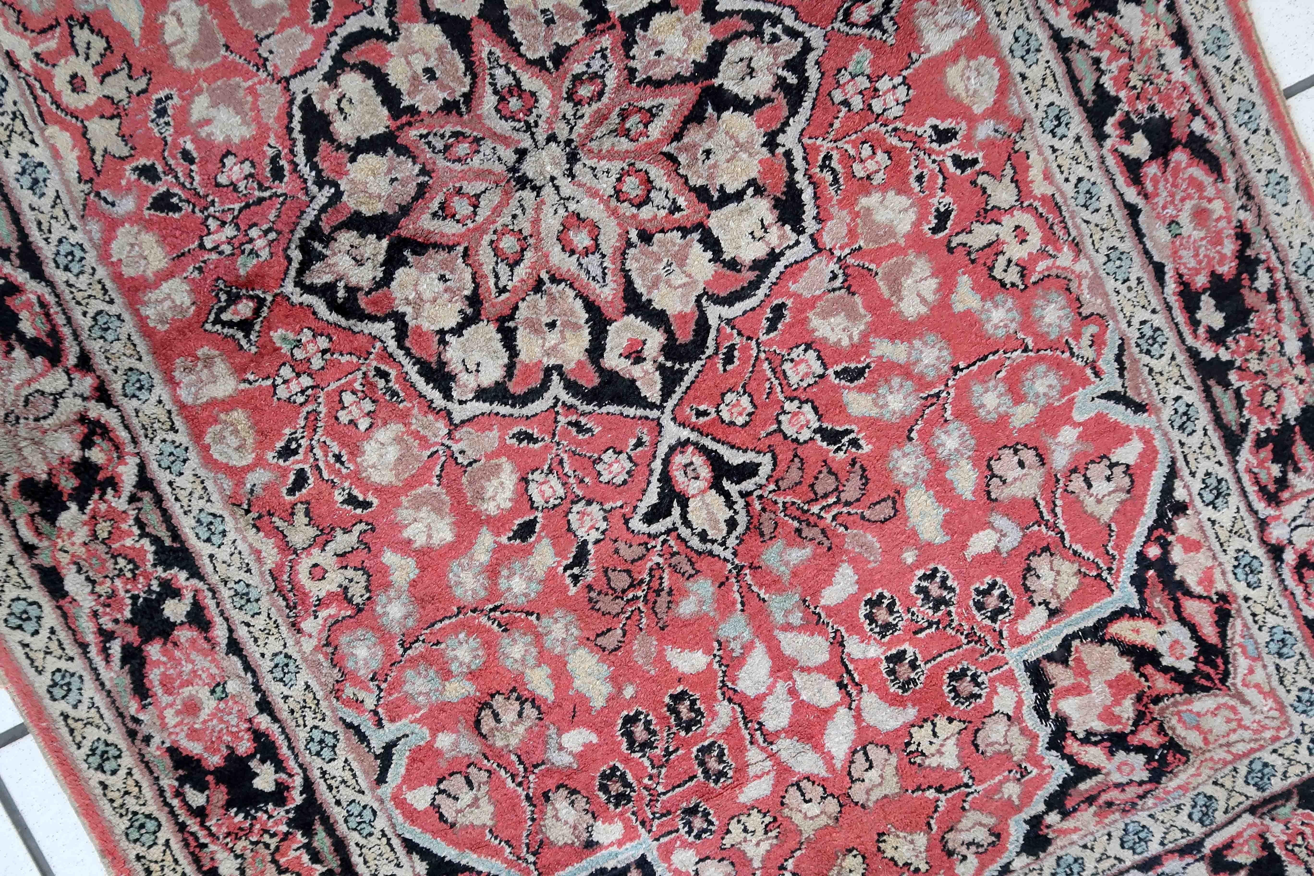 Handgefertigter Vintage-Tabriz-Kaschmir-Teppich, 1960er Jahre, 1C932 im Angebot 2