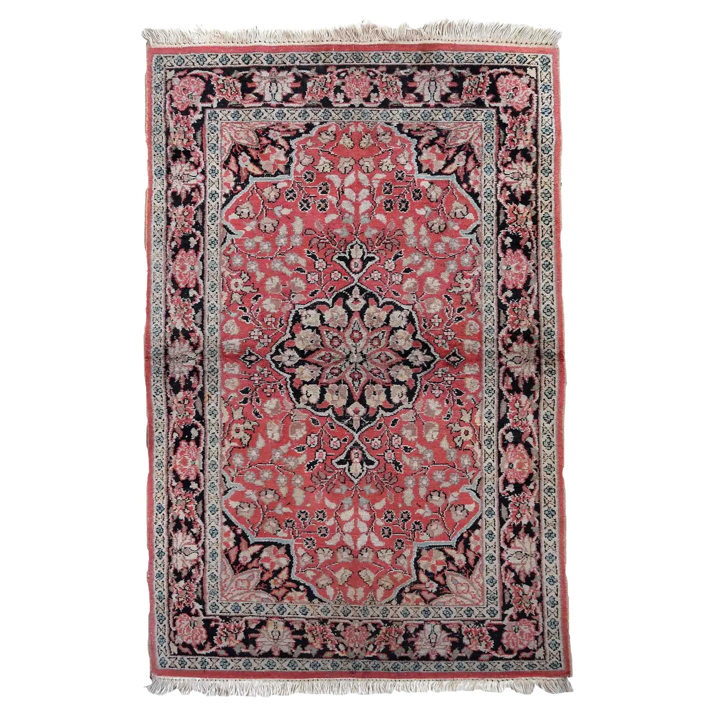 Handgefertigter Vintage-Tabriz-Kaschmir-Teppich, 1960er Jahre, 1C932 im Angebot