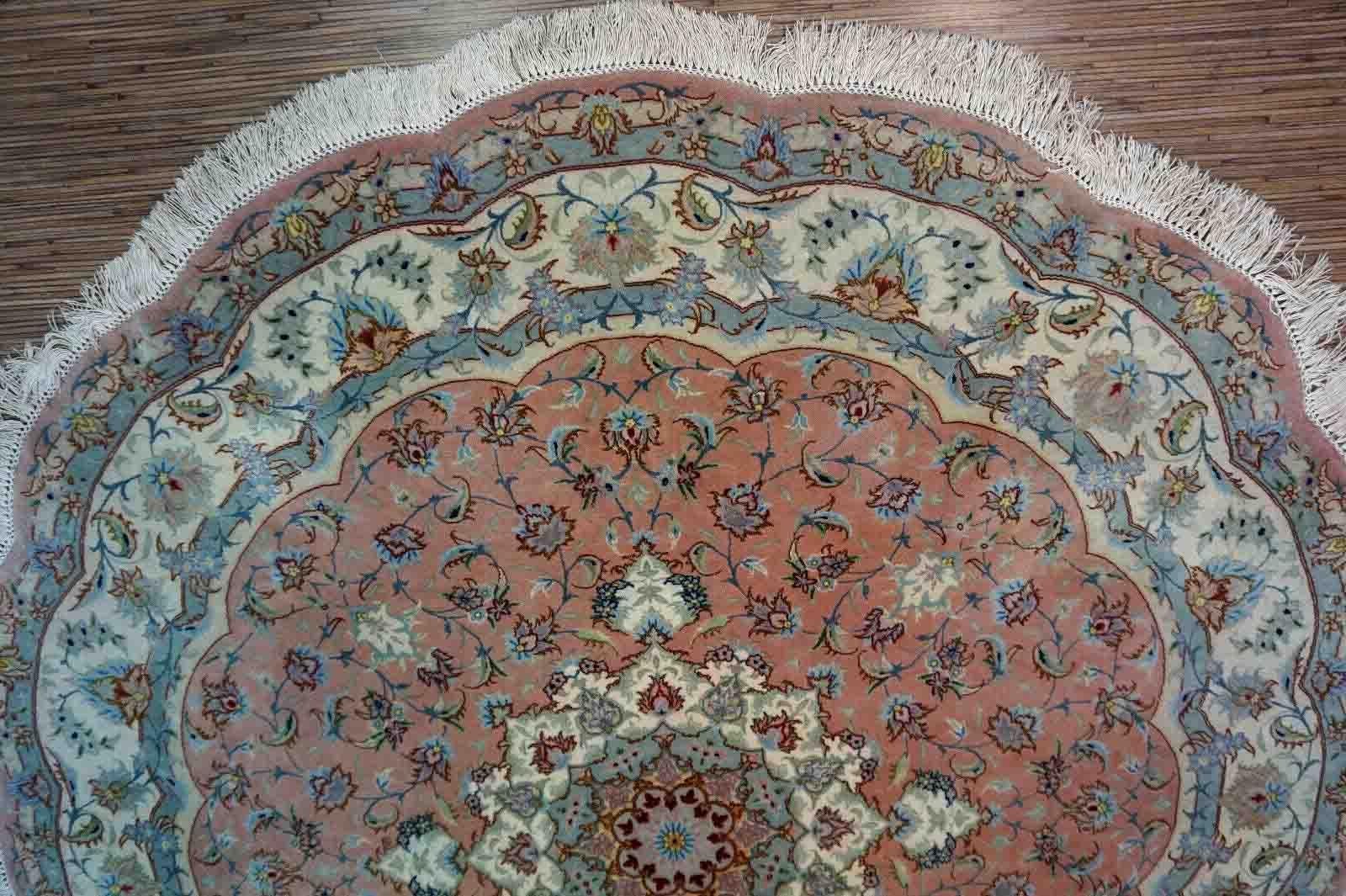 Handgefertigter Vintage-Tabriz-Teppich 1970er Jahre, 1D29 (Ende des 20. Jahrhunderts) im Angebot