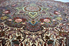 Handmade Vintage Tabriz Rug 1970s, 1D36