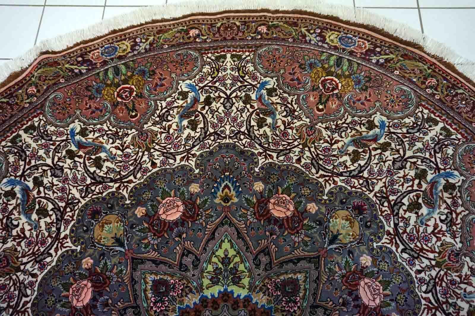 Handgefertigter Vintage-Tabriz-Teppich 1970er Jahre, 1D36 (Ende des 20. Jahrhunderts) im Angebot