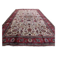 Handmade Vintage Tabriz Style Rug, 1930s, 1Q0062