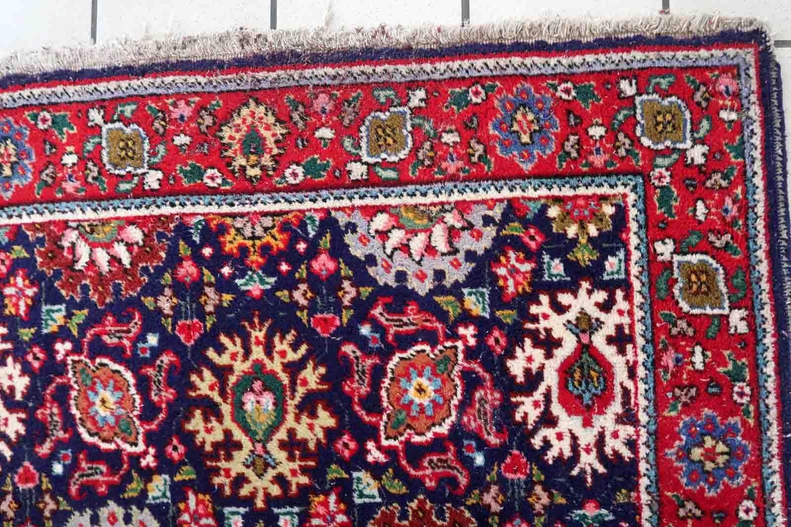 Tappeto vintage in stile Tabriz fatto a mano, anni '50, 1C1031 in vendita 4