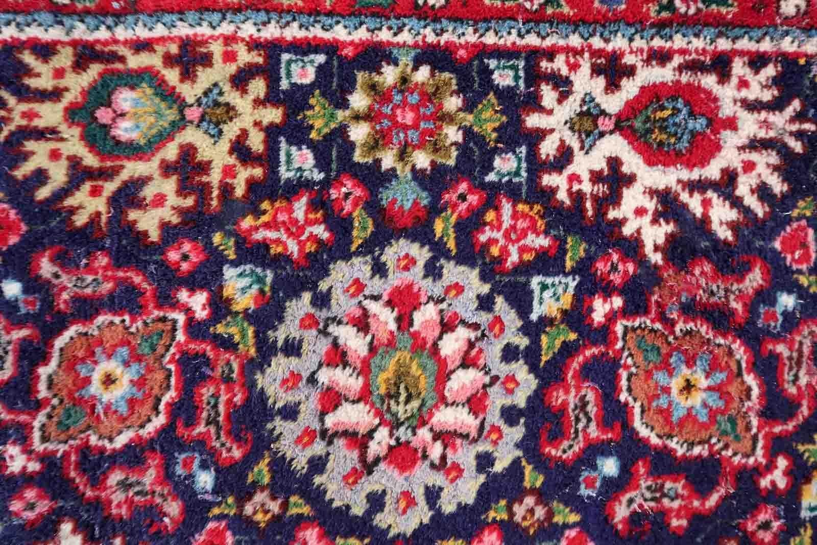 Mid-20th Century Handmade Vintage Tabriz Style Rug, 1950s, 1C1031 For Sale