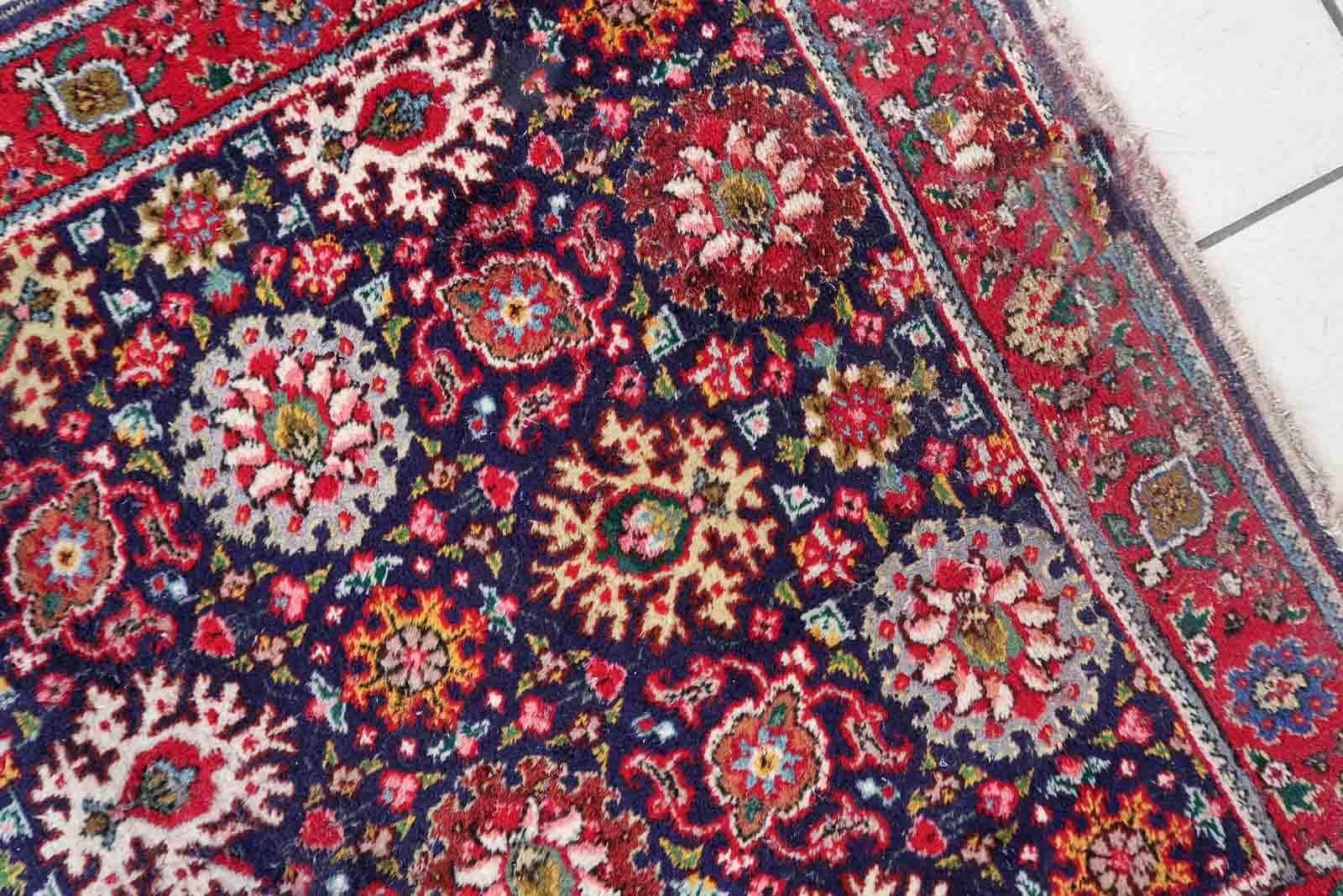 Wool Handmade Vintage Tabriz Style Rug, 1950s, 1C1031 For Sale