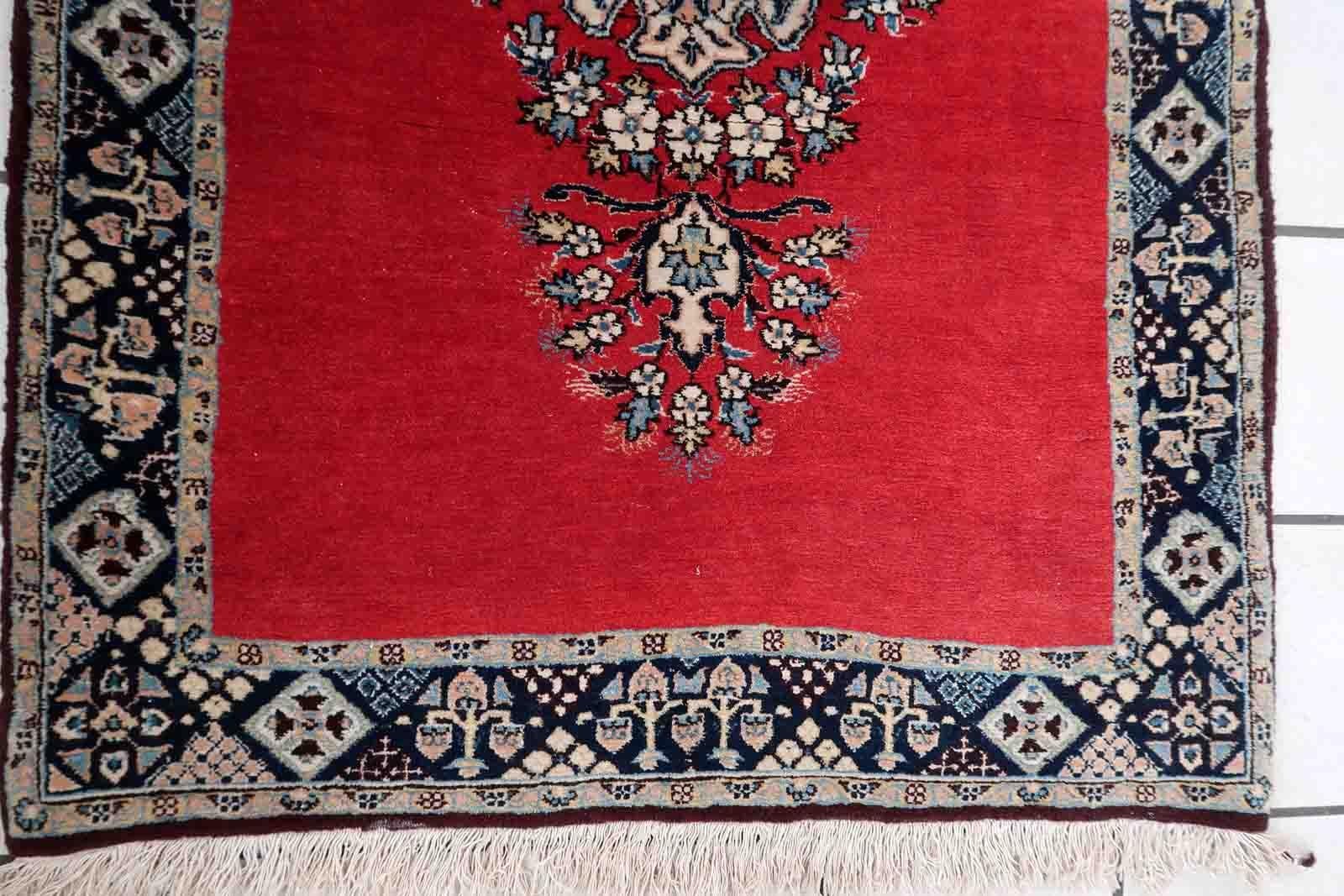 Handgefertigter Vintage-Teppich im Täbris-Stil, 1950er Jahre, 1C1048 im Angebot 5