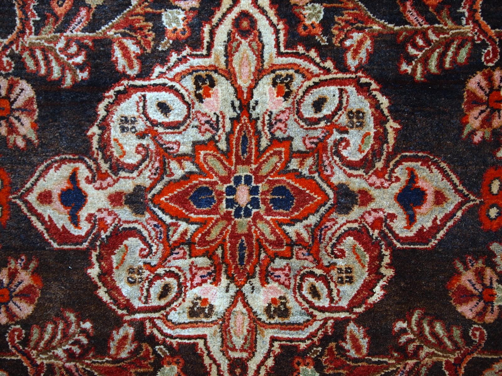 Handgefertigter Vintage-Teppich im Täbris-Stil, 1950er Jahre, 1C423 (Mitte des 20. Jahrhunderts) im Angebot