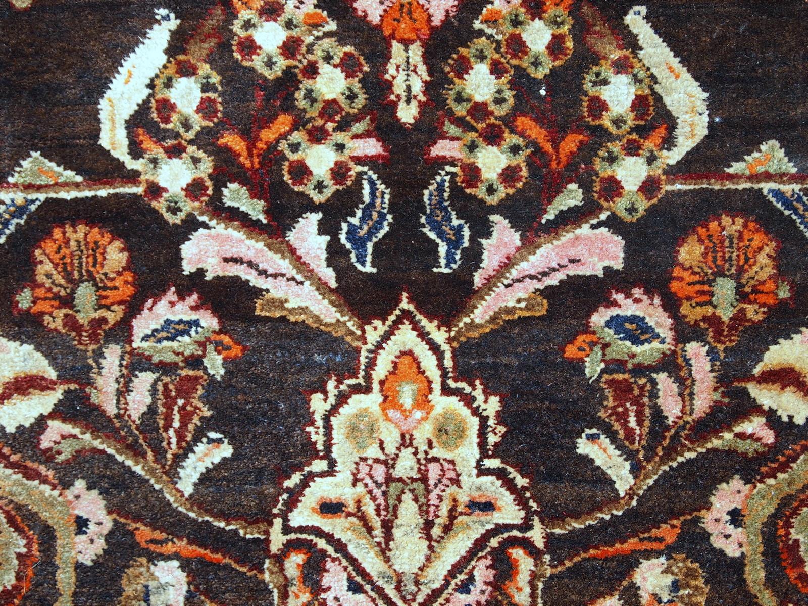 Handgefertigter Vintage-Teppich im Täbris-Stil, 1950er Jahre, 1C423 im Angebot 1