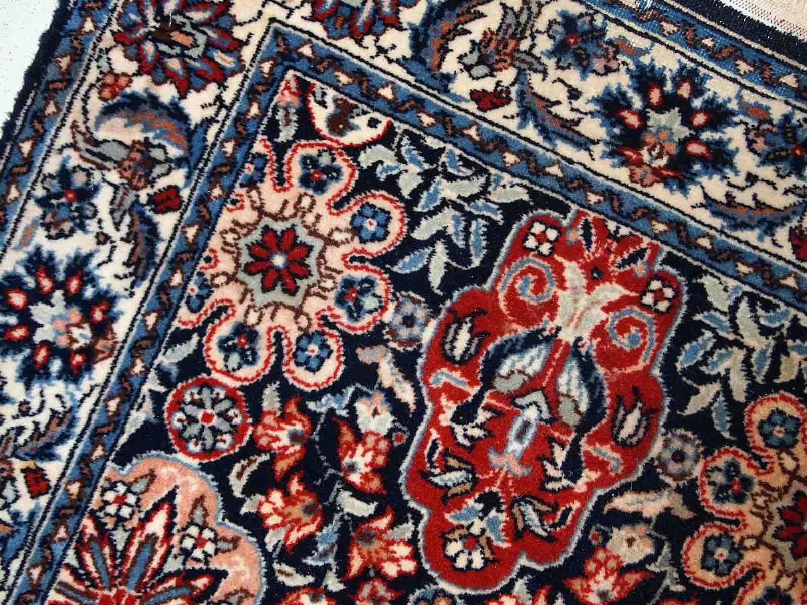 Handgefertigter Vintage-Teppich im Täbris-Stil, 1950er Jahre, 1C775 (Indisch)