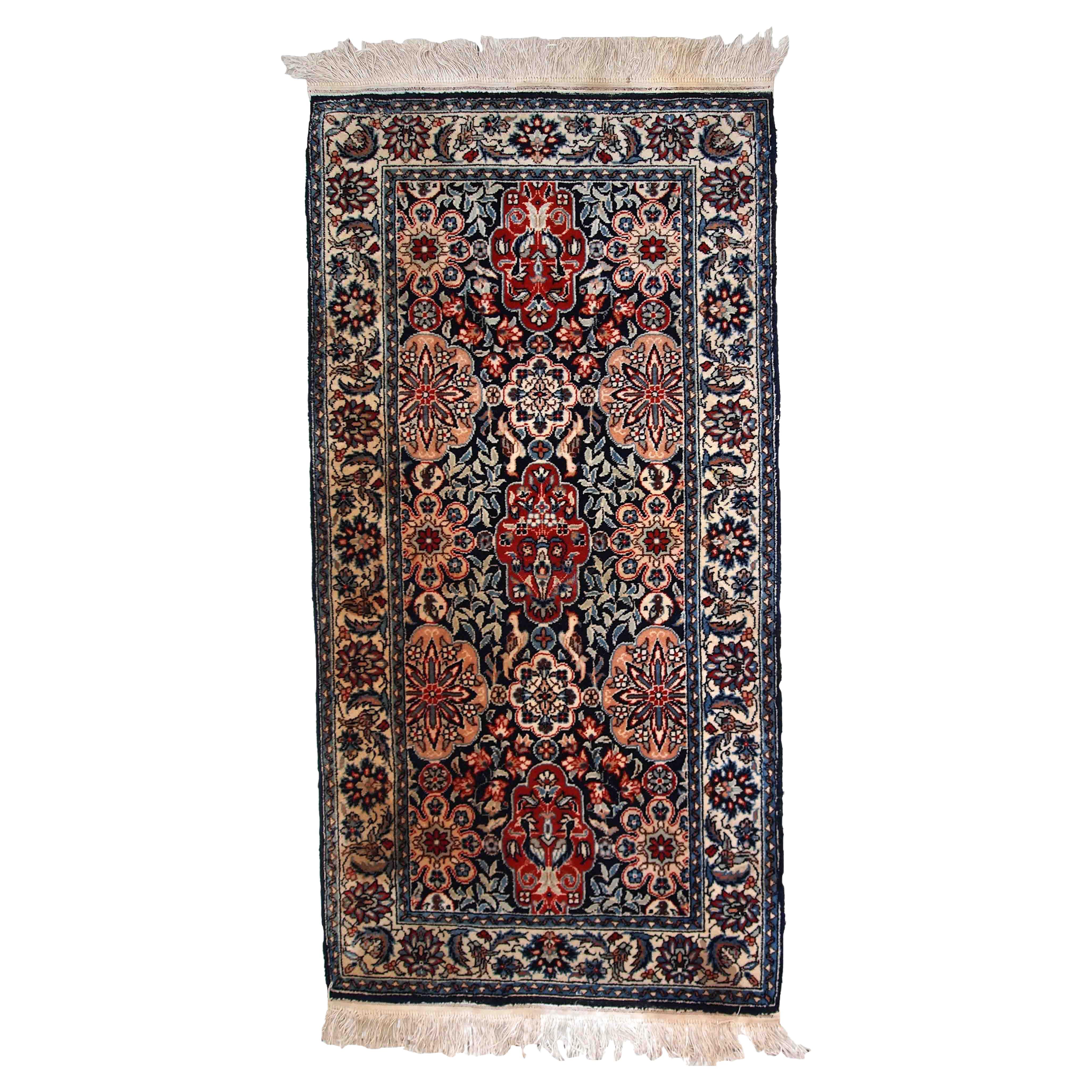 Handgefertigter Vintage-Teppich im Täbris-Stil, 1950er Jahre, 1C775