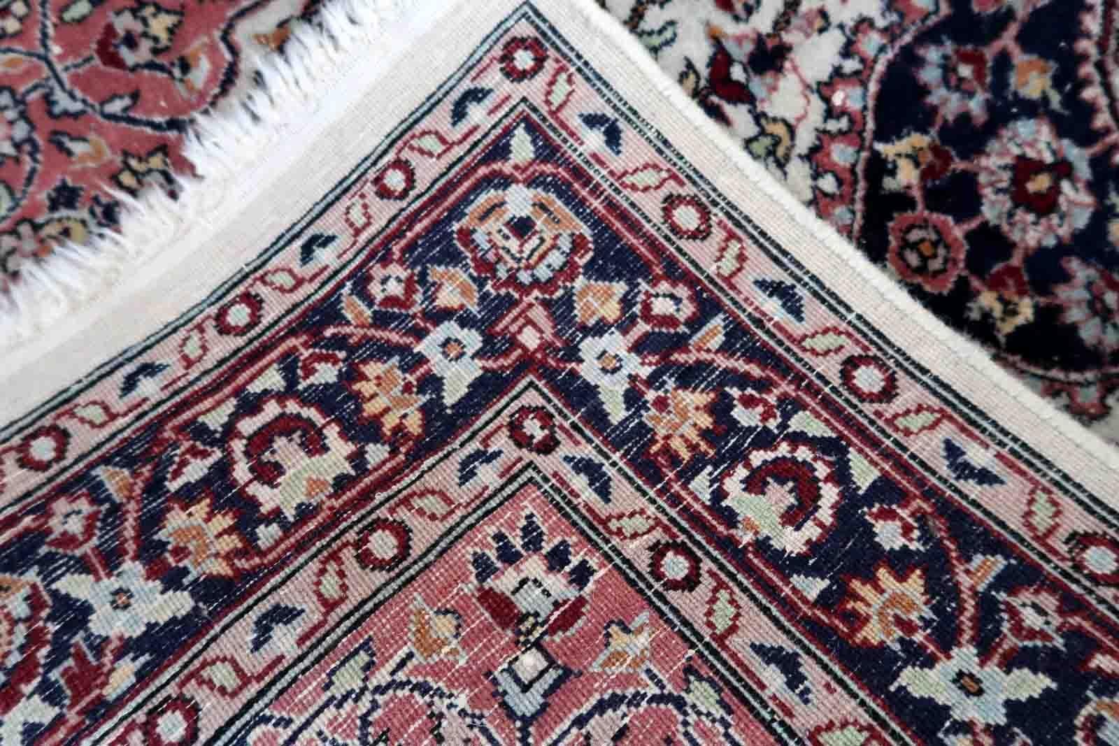 Hand-Knotted Handmade Vintage Tabriz Style Rug, 1960s, 1C853 For Sale