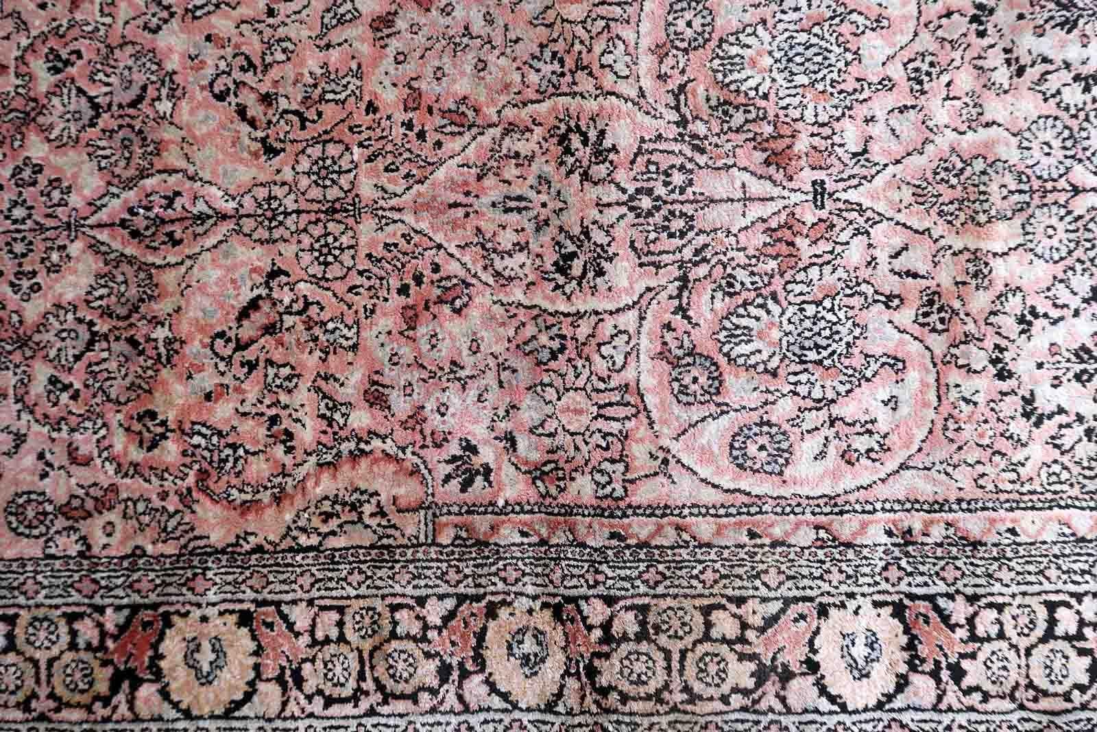 Tappeto vintage in stile Tabriz fatto a mano, anni '70, 1c1003 in vendita 1