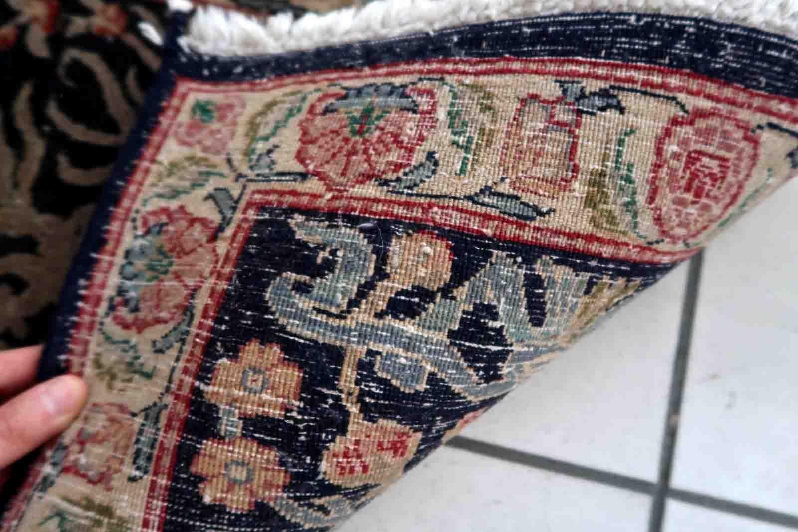 Handgefertigter Vintage-Teppich im Täbris-Stil, 1970er Jahre, 1c971 im Angebot 3