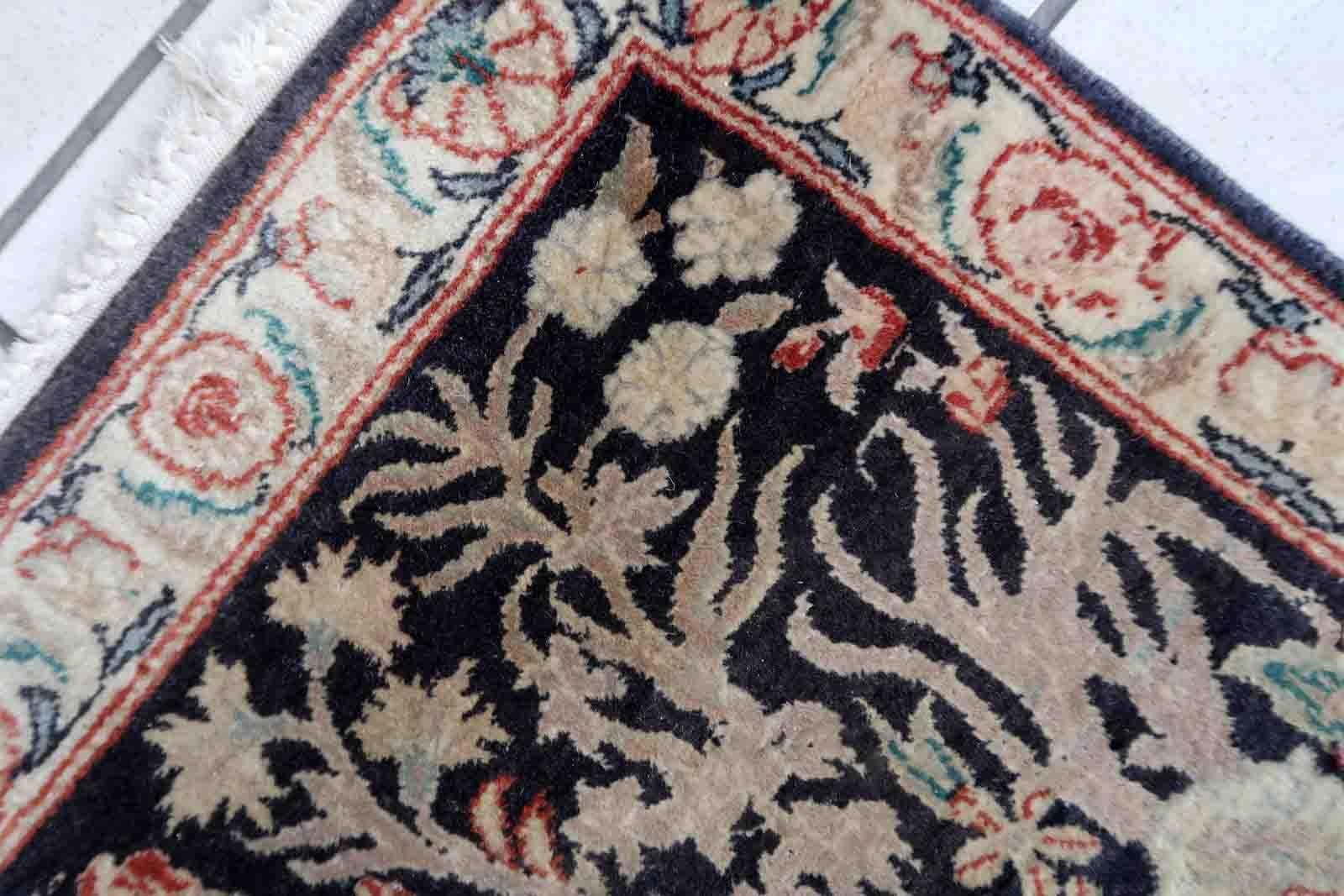 Handgefertigter Vintage-Teppich im Täbris-Stil, 1970er Jahre, 1c971 im Angebot 1