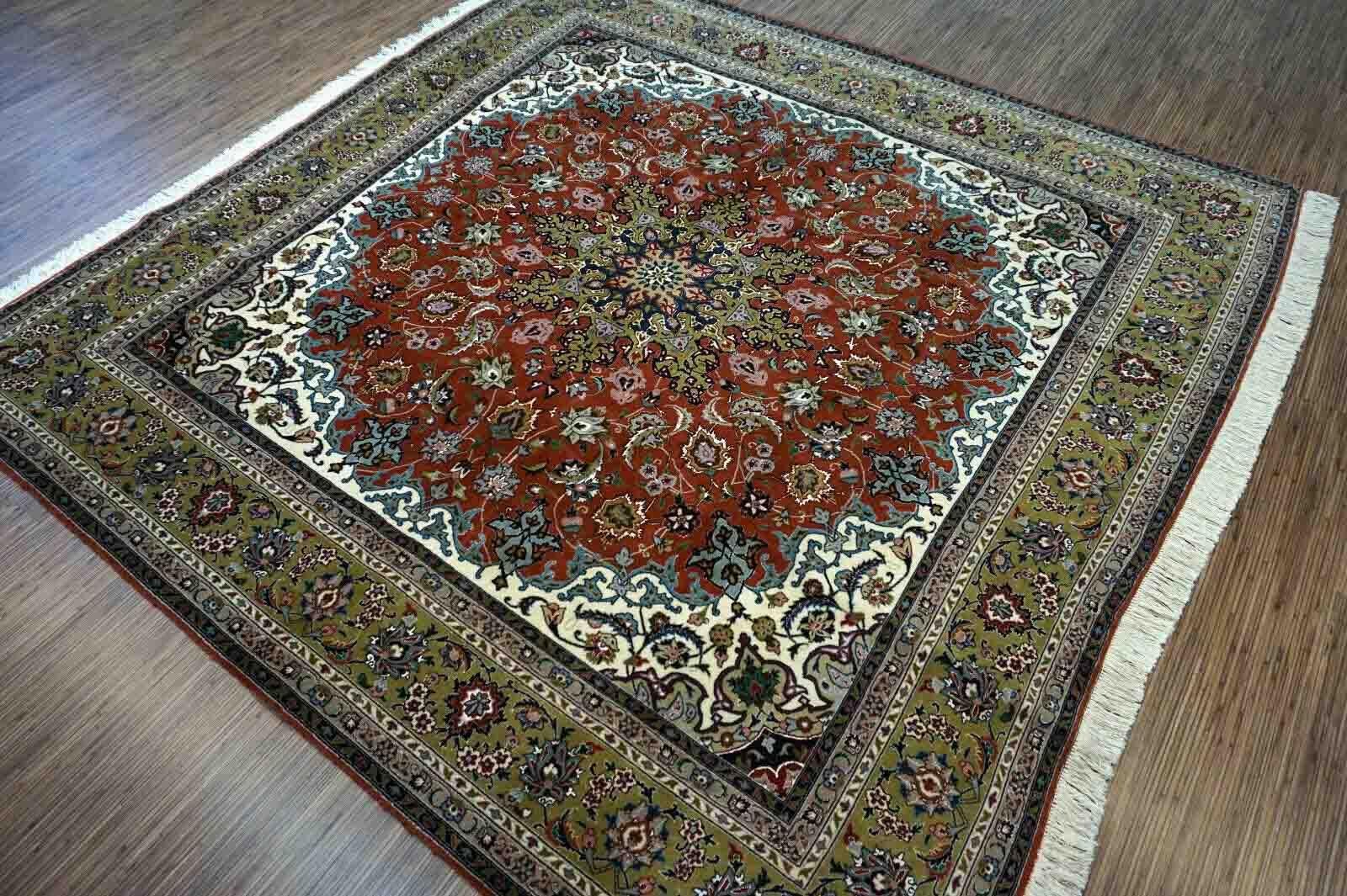 Tappeto fatto a mano in stile Tabriz vintage, anni '70, 1D13 in vendita 2