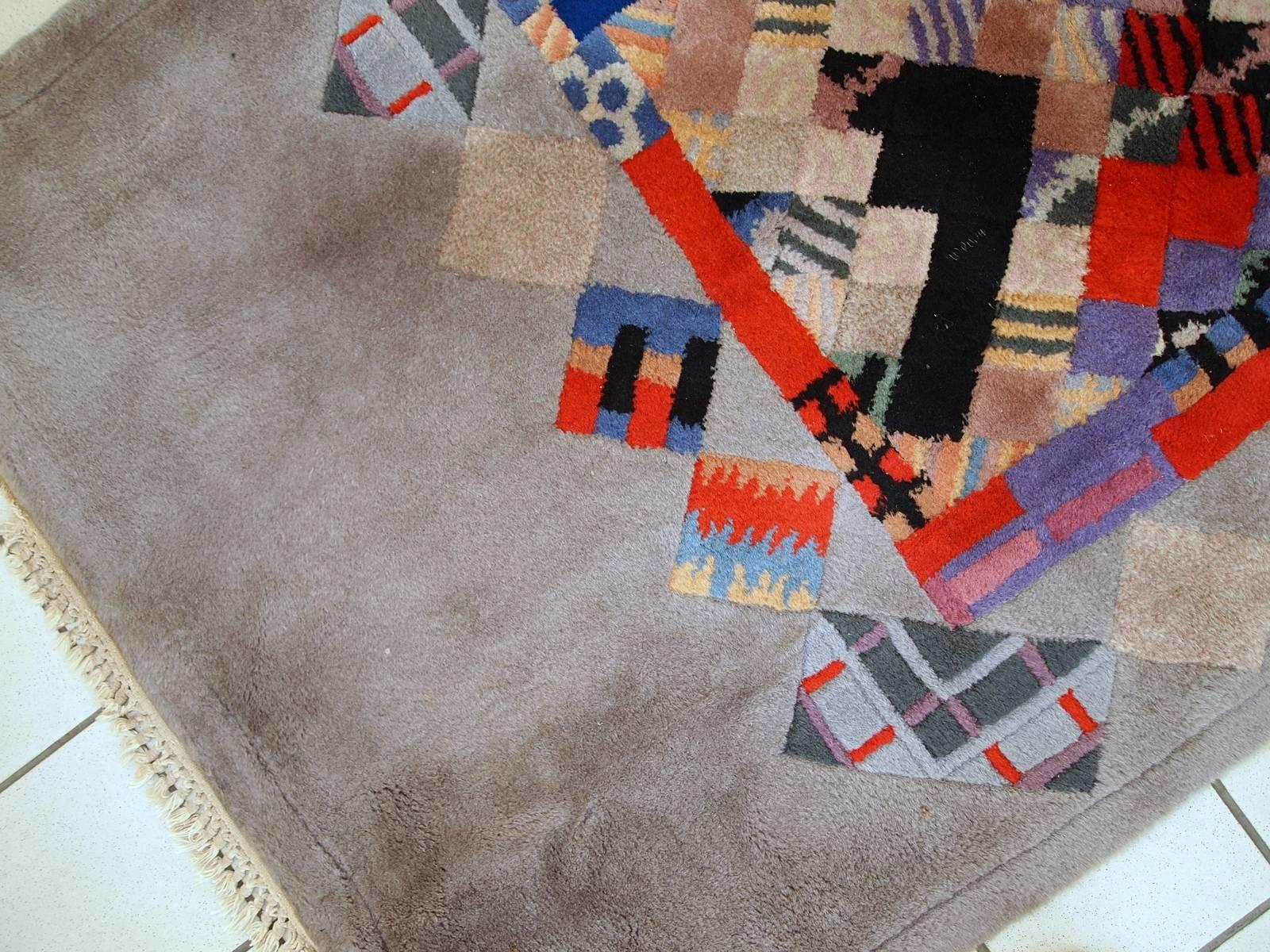 Handmade Vintage Tibetan Khaden Modern Rug, 1980s, 1C574 1