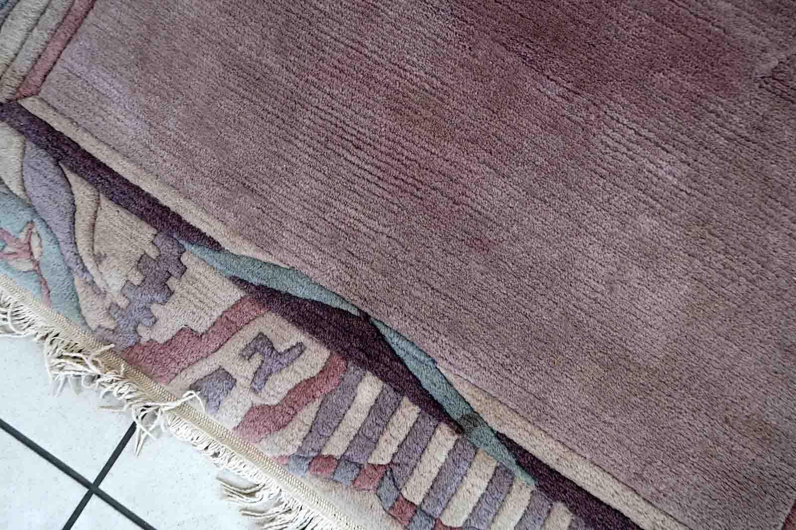 Handgefertigter tibetisch-khadenischer Vintage-Teppich, 1960er Jahre, 1C892 im Zustand „Gut“ im Angebot in Bordeaux, FR