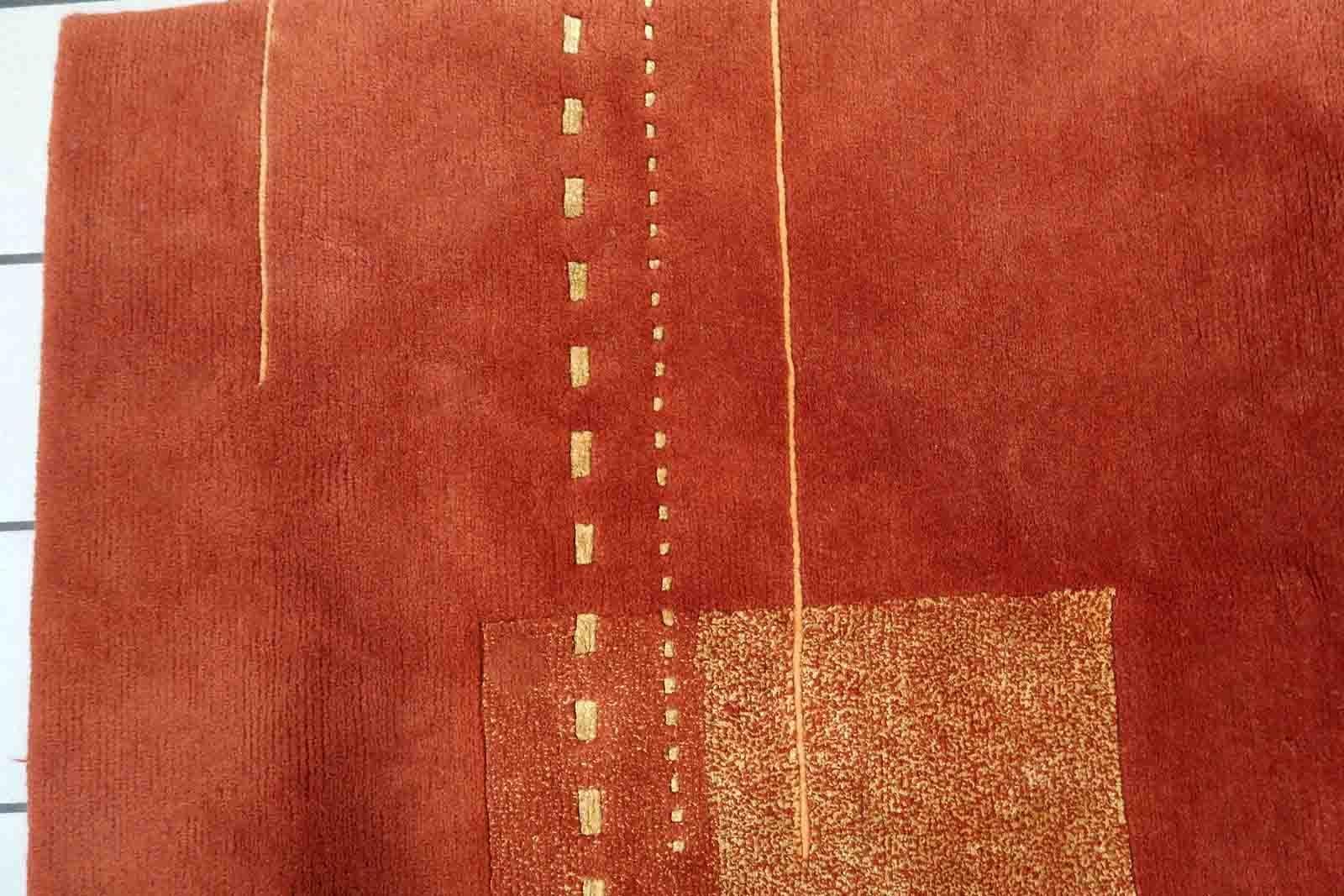Late 20th Century Handmade Vintage Tibetan Khaden Rug, 1970s, 1C1015 For Sale