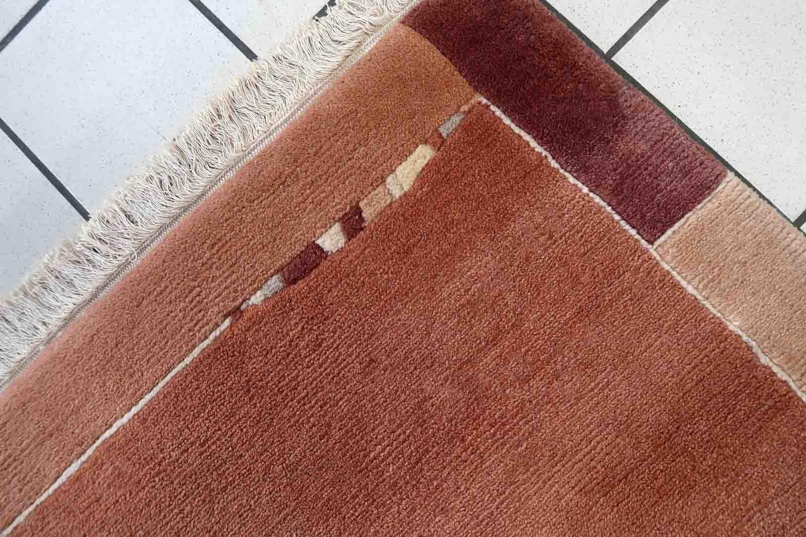 Handgefertigter tibetischer Khaden-Teppich, 1970er Jahre, 1C1017 im Zustand „Gut“ im Angebot in Bordeaux, FR